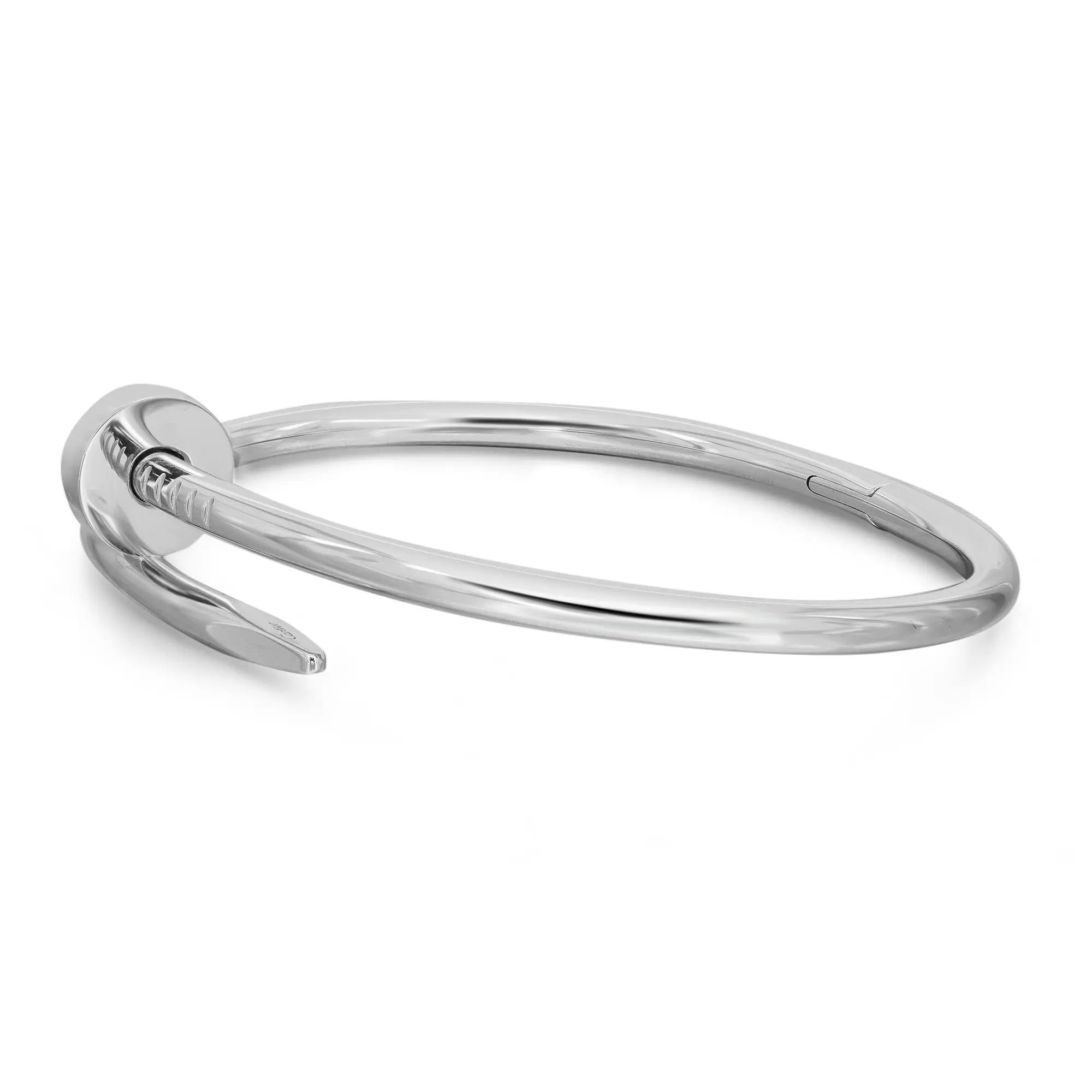 Cartier Juste Un Clou Bracelet 18k White Gold (Moderne) im Angebot
