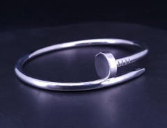 Cartier Juste Un Clou Bracelet 18K White Gold Size 17