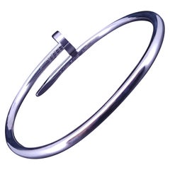 Cartier Juste Un Clou Bracelet 18K White Gold Size 17