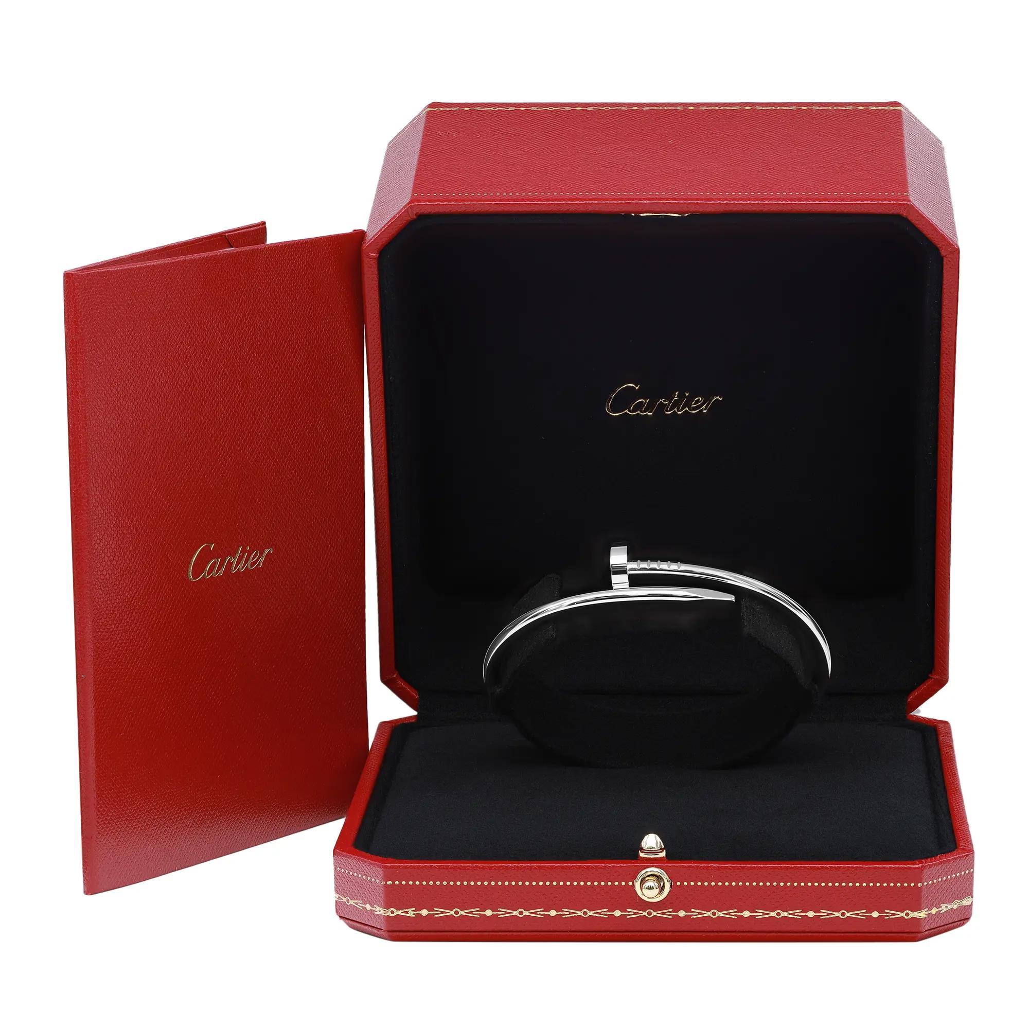 Modern Cartier Juste Un Clou Bracelet 18k White Gold