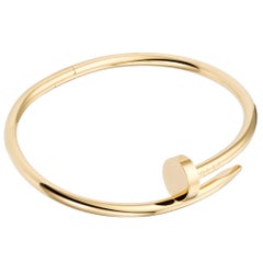 Cartier Juste un Clou Bracelet 18K Yellow Gold Classic Bangle Size 18