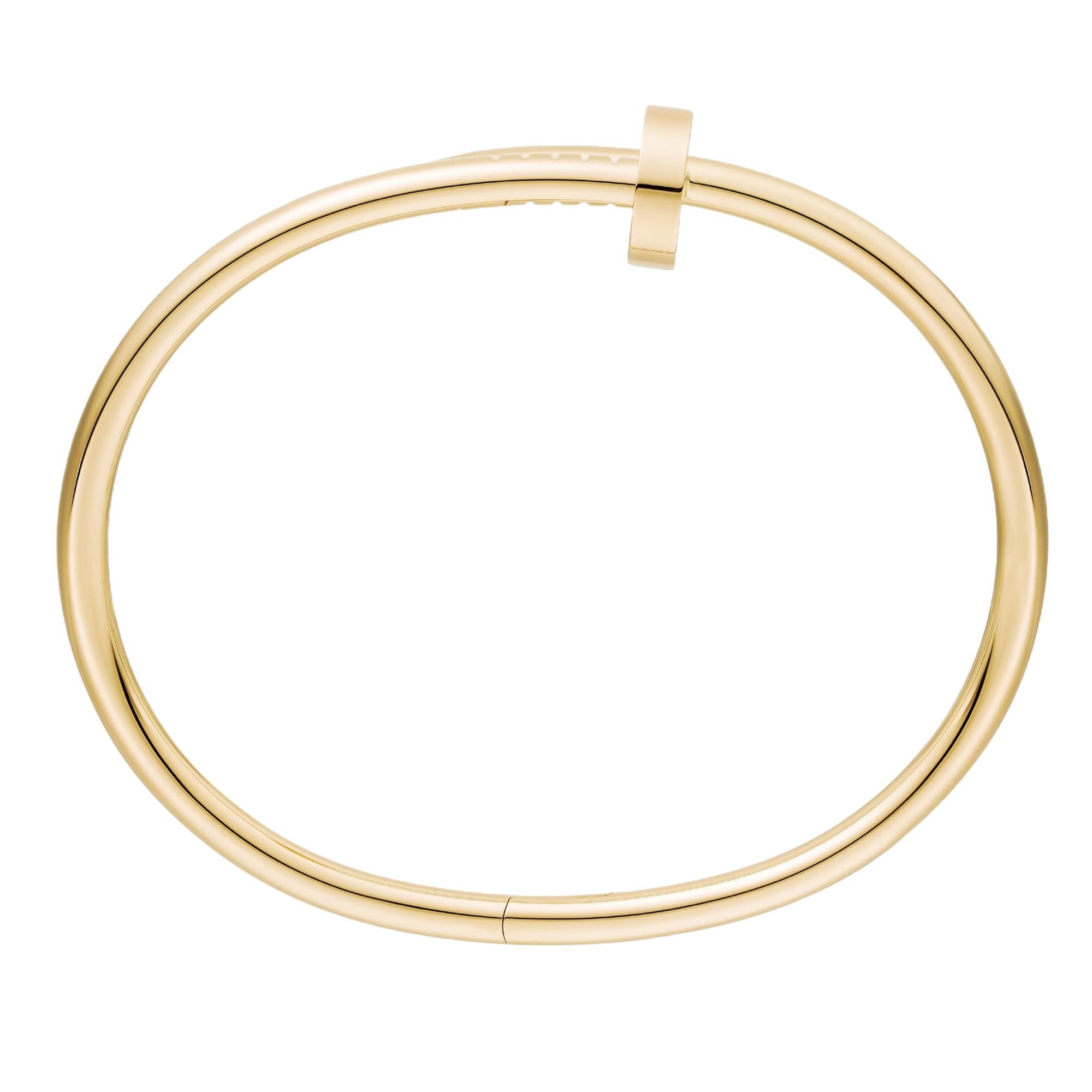 Cartier Juste un Clou Pulsera Oro Amarillo 18K Brazalete Clásico Talla 18 Angloindio en venta