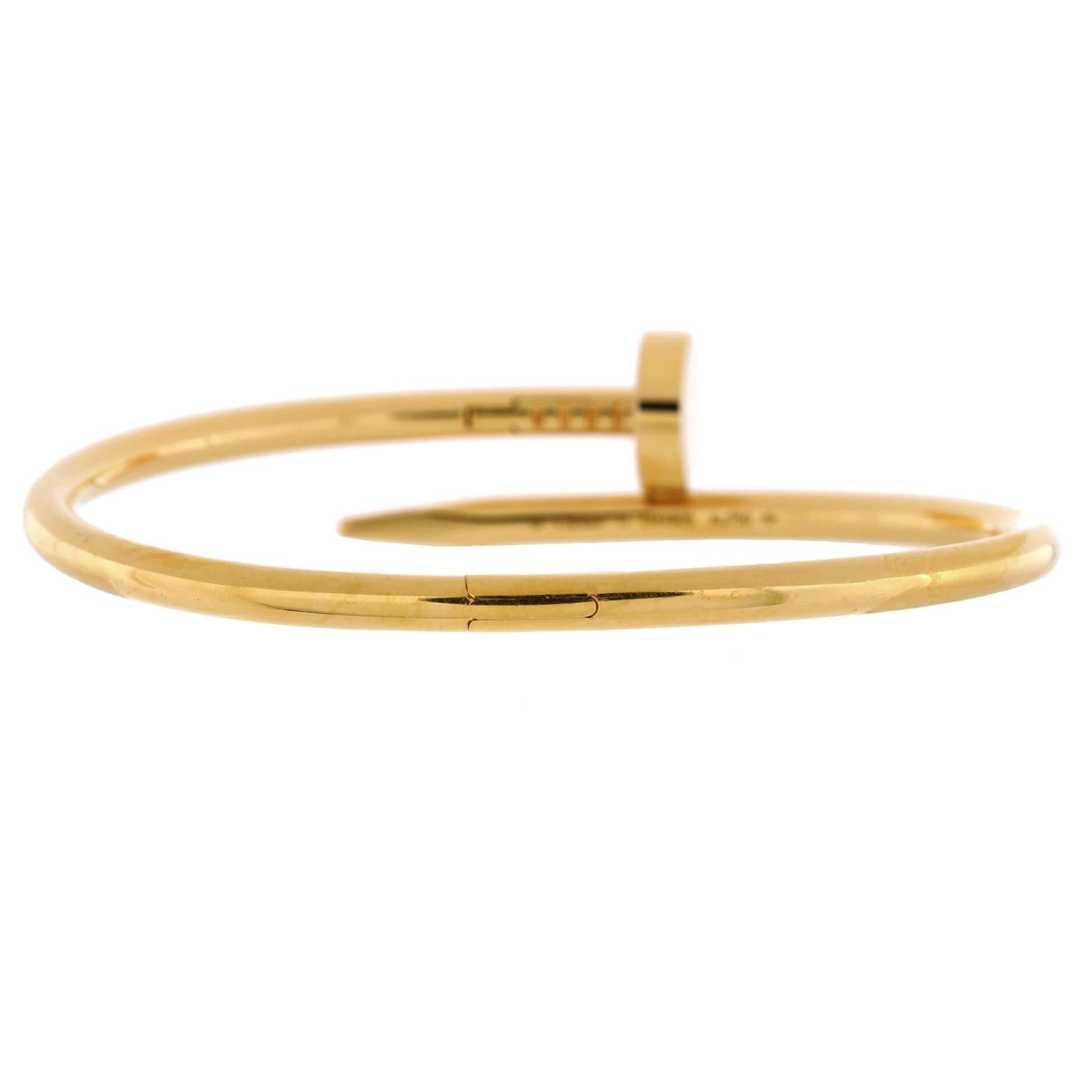 Cartier Bracelet Juste Un Clou Or Jaune 18k Classic Bon état à New York, NY