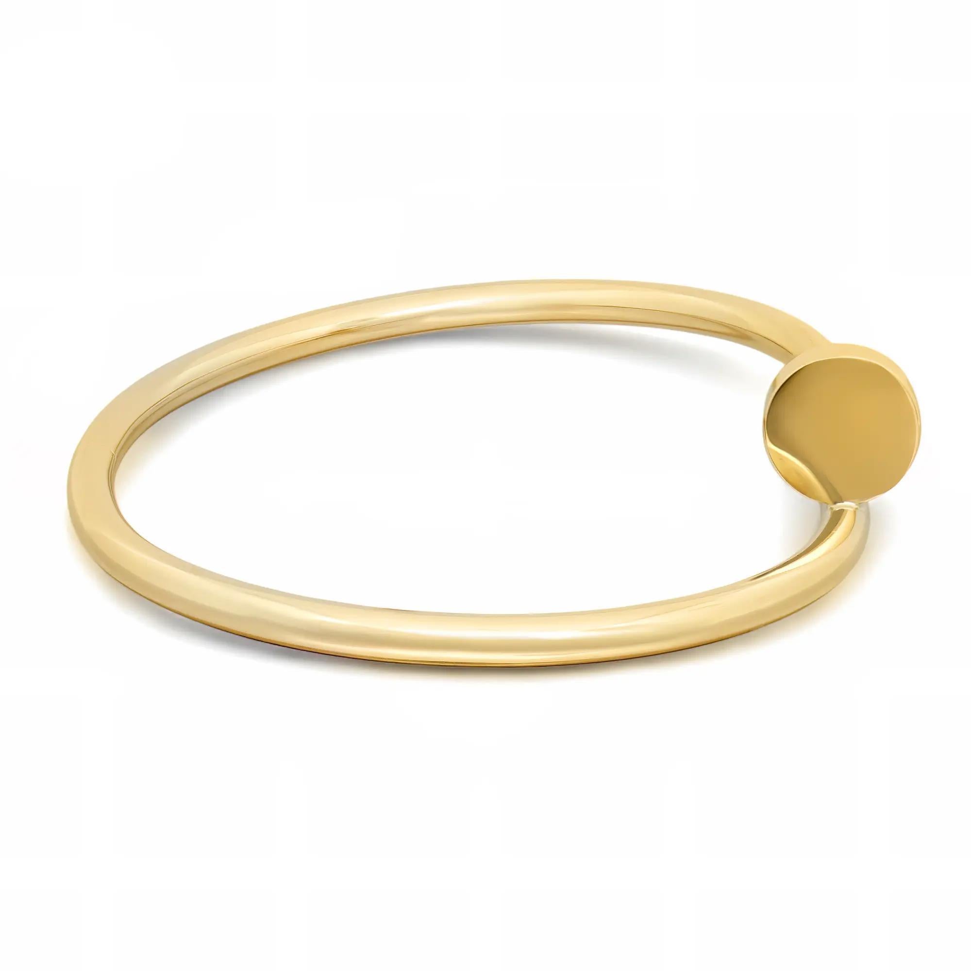 Bracelet Cartier Juste Un Clou Or Jaune 18K Taille 18 Excellent état - En vente à New York, NY