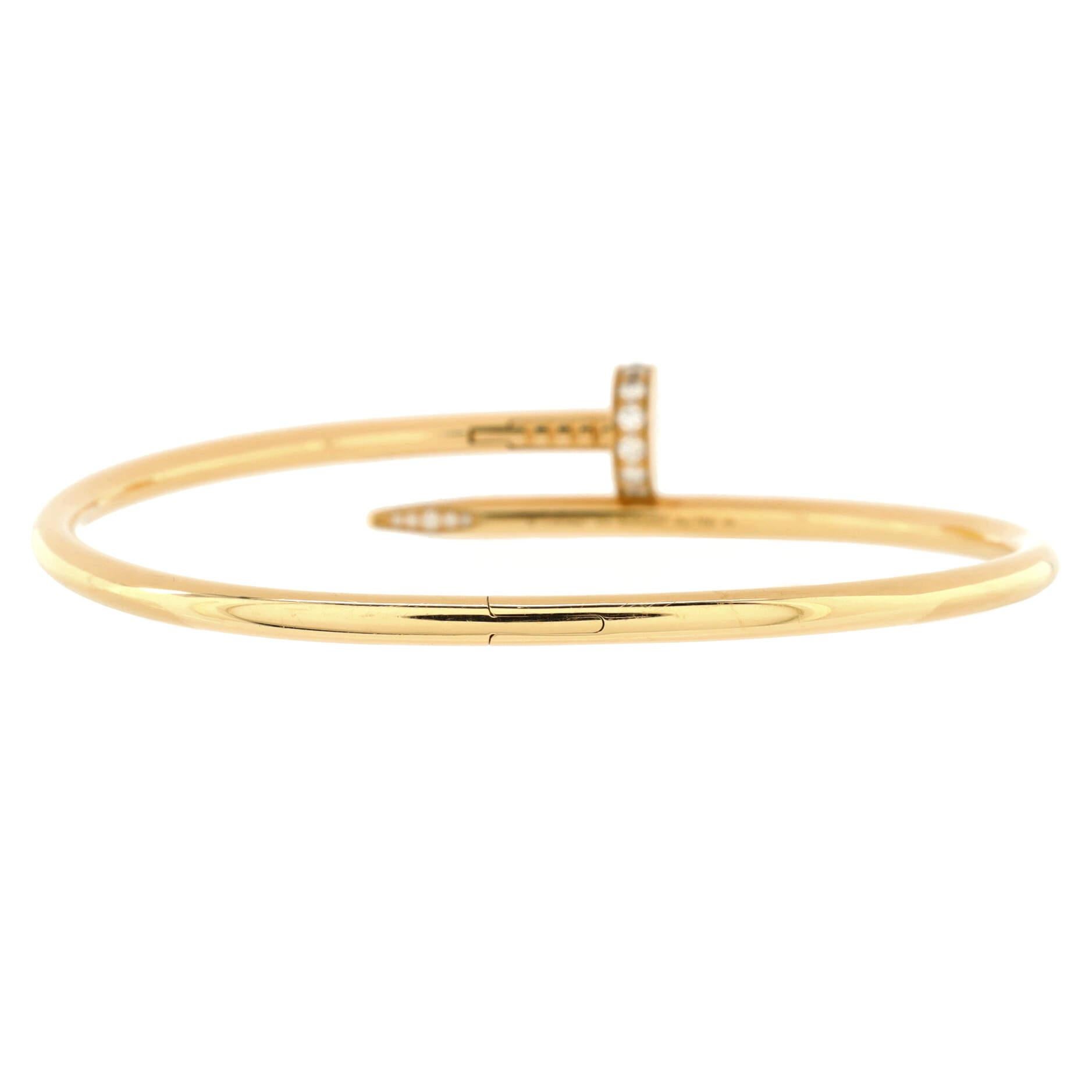 Cartier Juste un Clou Armband 18K Gelbgold mit Diamanten Classic im Zustand „Gut“ in New York, NY