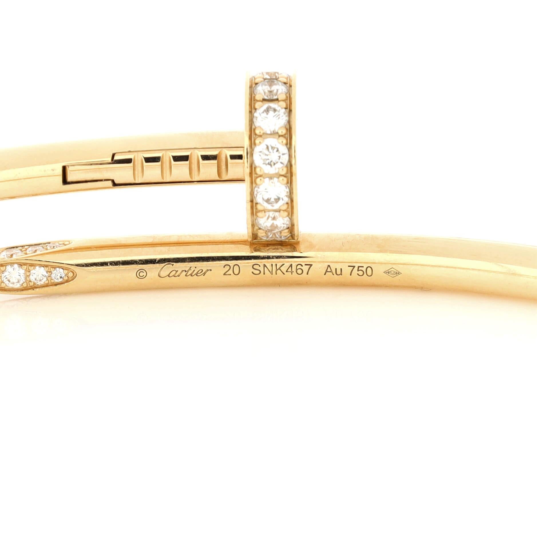 Cartier Juste un Clou Armband 18K Gelbgold mit Diamanten Classic für Damen oder Herren