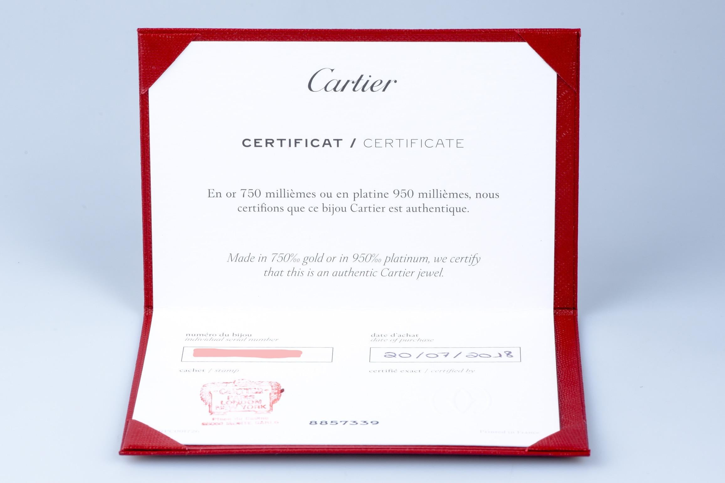 Cartier Juste un Clou Bracelet certified 0.58 carat brillant cut diamonds 6