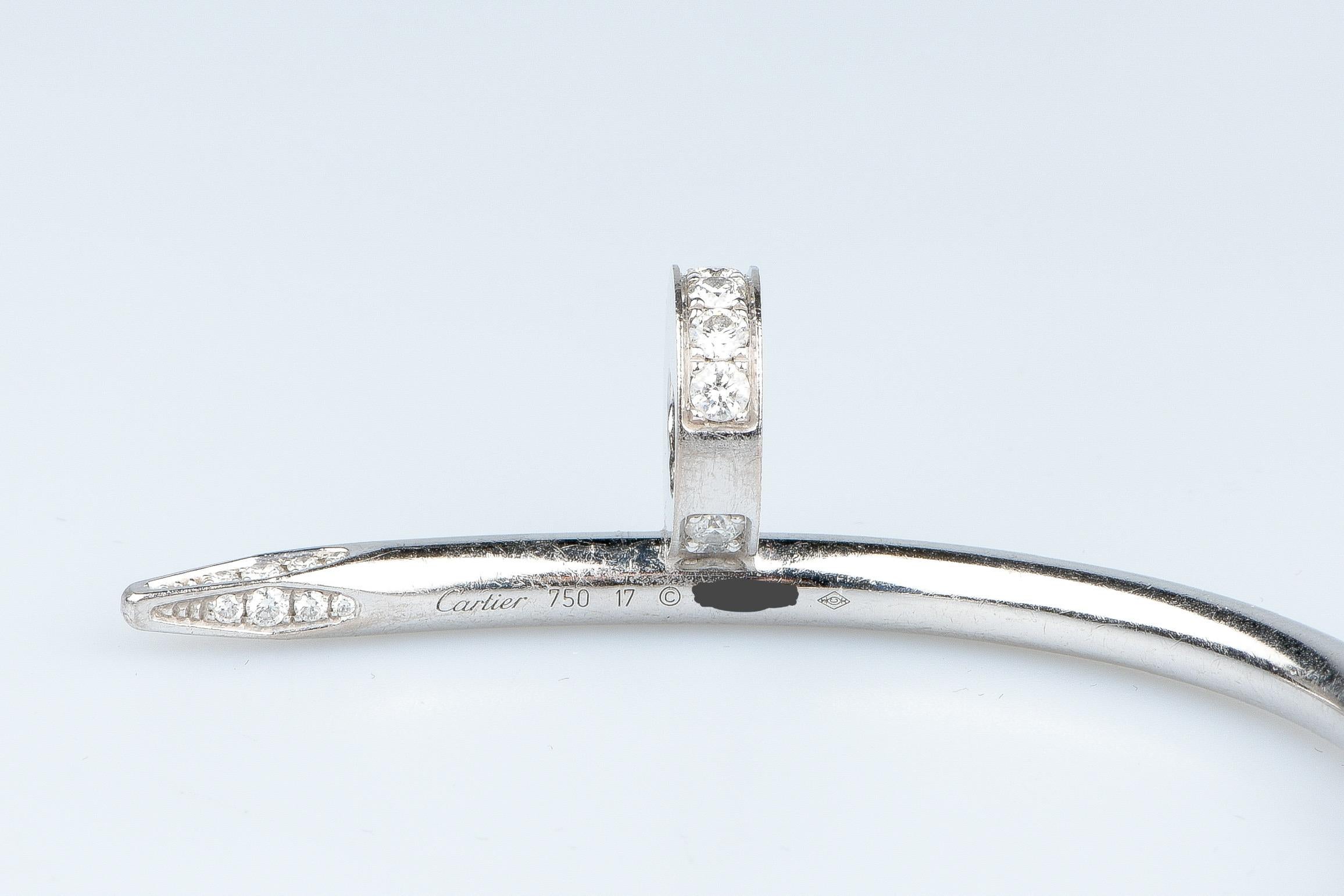 Cartier Juste un Clou Armband mit zertifizierten 0,58 Karat Diamanten im Brillantschliff 13