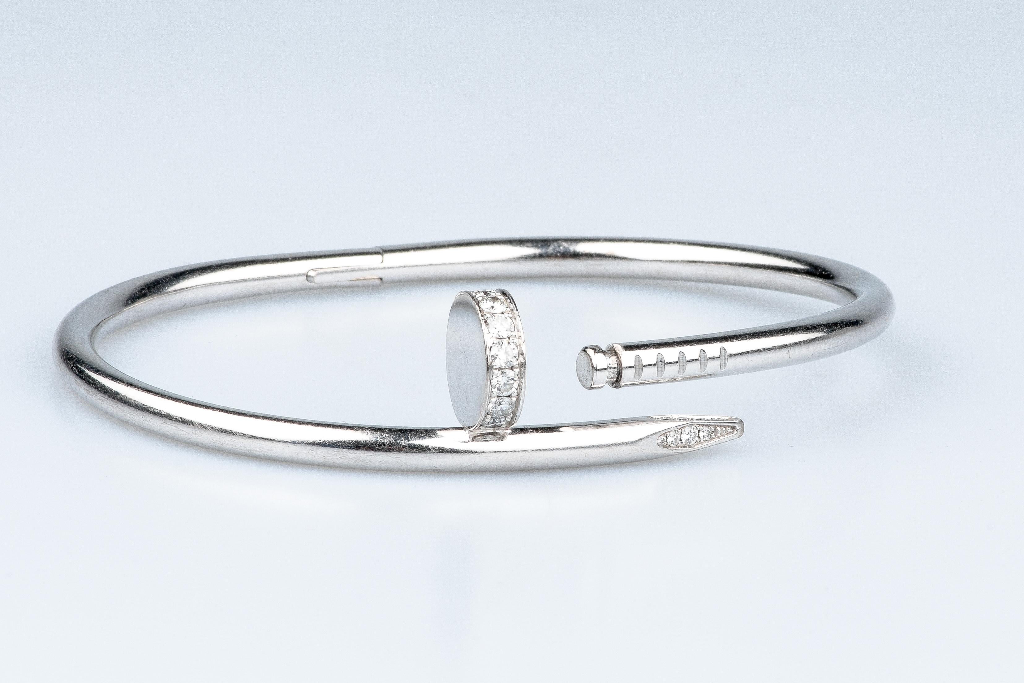 Cartier Juste un Clou Armband mit zertifizierten 0,58 Karat Diamanten im Brillantschliff 16