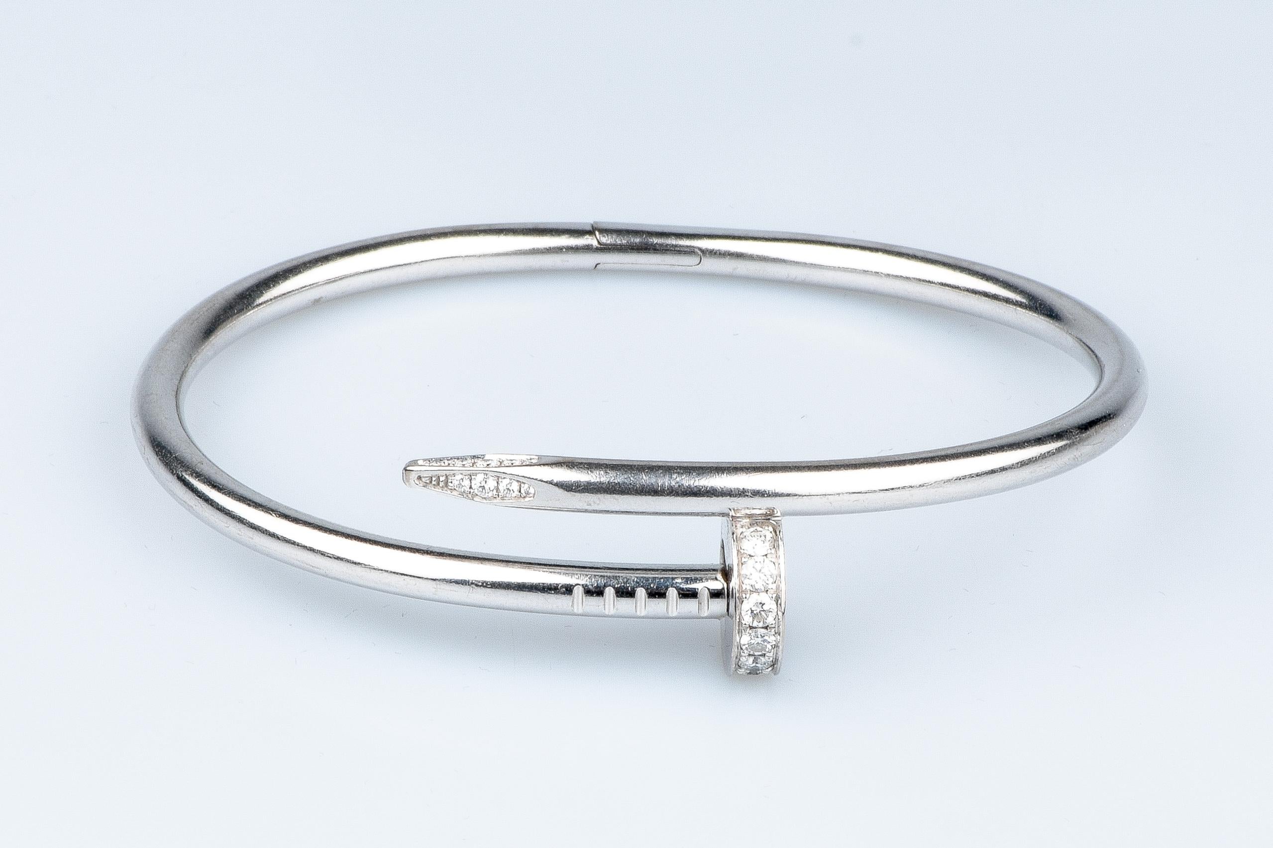 Cartier Juste un Clou Armband mit zertifizierten 0,58 Karat Diamanten im Brillantschliff 1