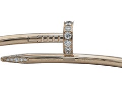 Cartier Juste Un Clou Bracelet Classic Model 18K Rose Gold Diamond Size 17