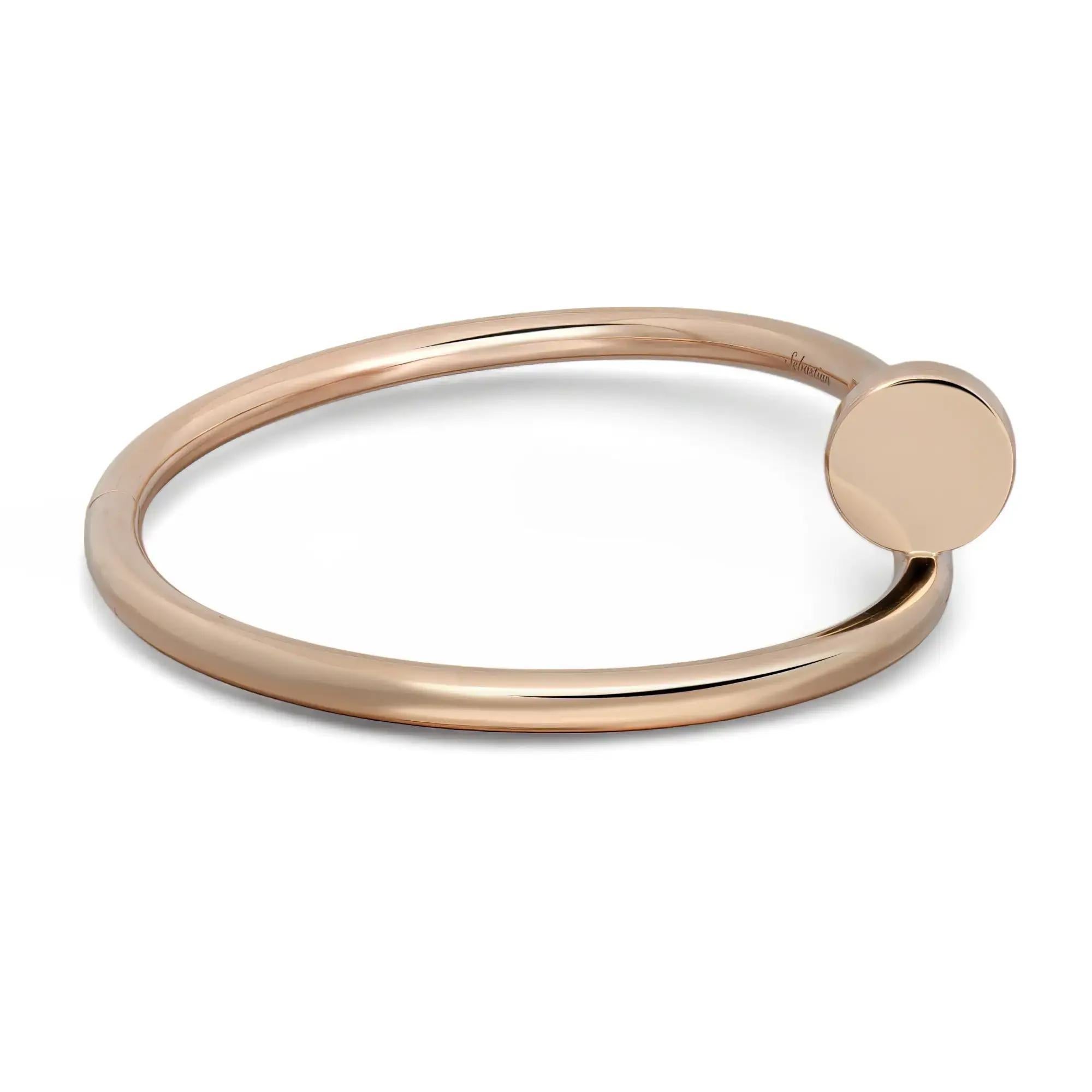 Cartier Juste Un Clou Bracciale Classico Modello Oro Rosa 18K Taglia 16 In condizioni ottime in vendita a New York, NY