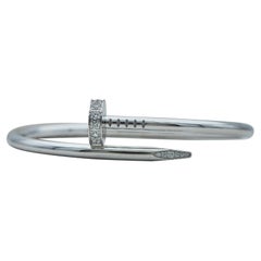 Cartier Juste un Clou Bracelet Model No Notionnel Or Blanc 18K Diamant Taille 16