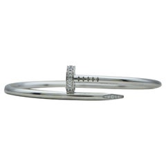 Cartier Juste un Clou Bracciale Classico Modello Oro Bianco 18 carati Diamante Misura 18