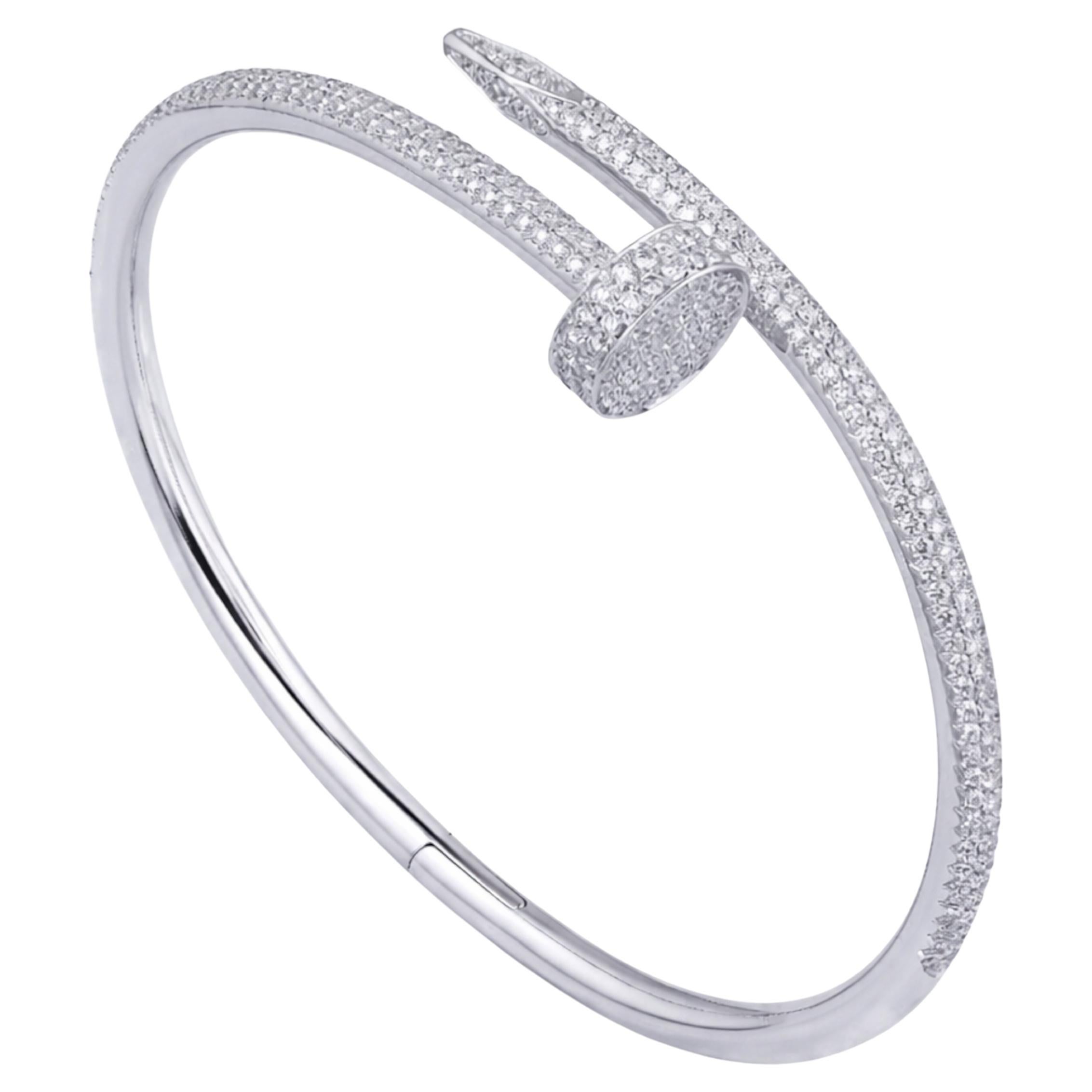 Cartier Juste un Clou Bracelet – Classic Model, Pavé Diamonds For Sale