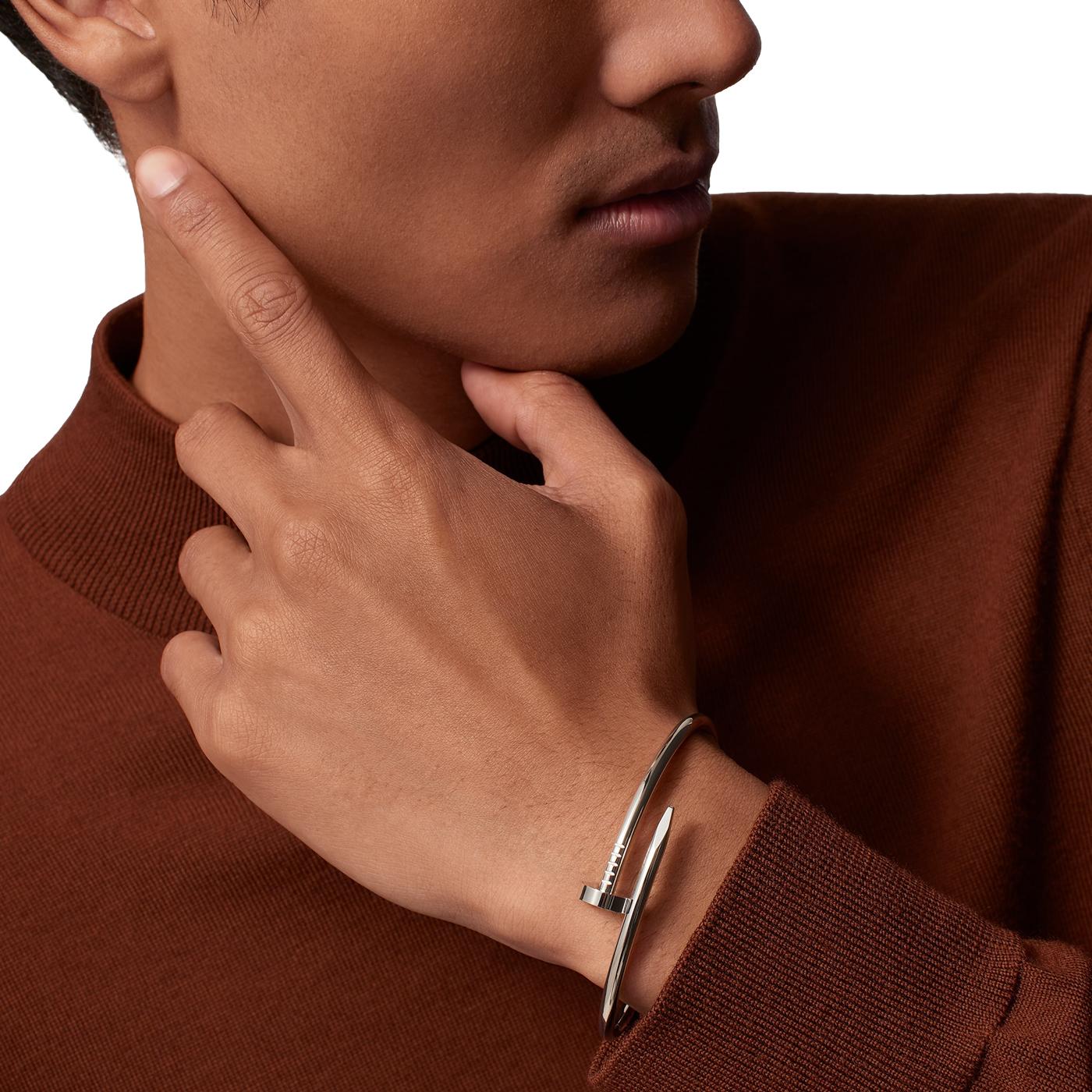 Cartier Juste Un Clou Armband Klassisches Modell Weißgold Größe 16 im Angebot 5