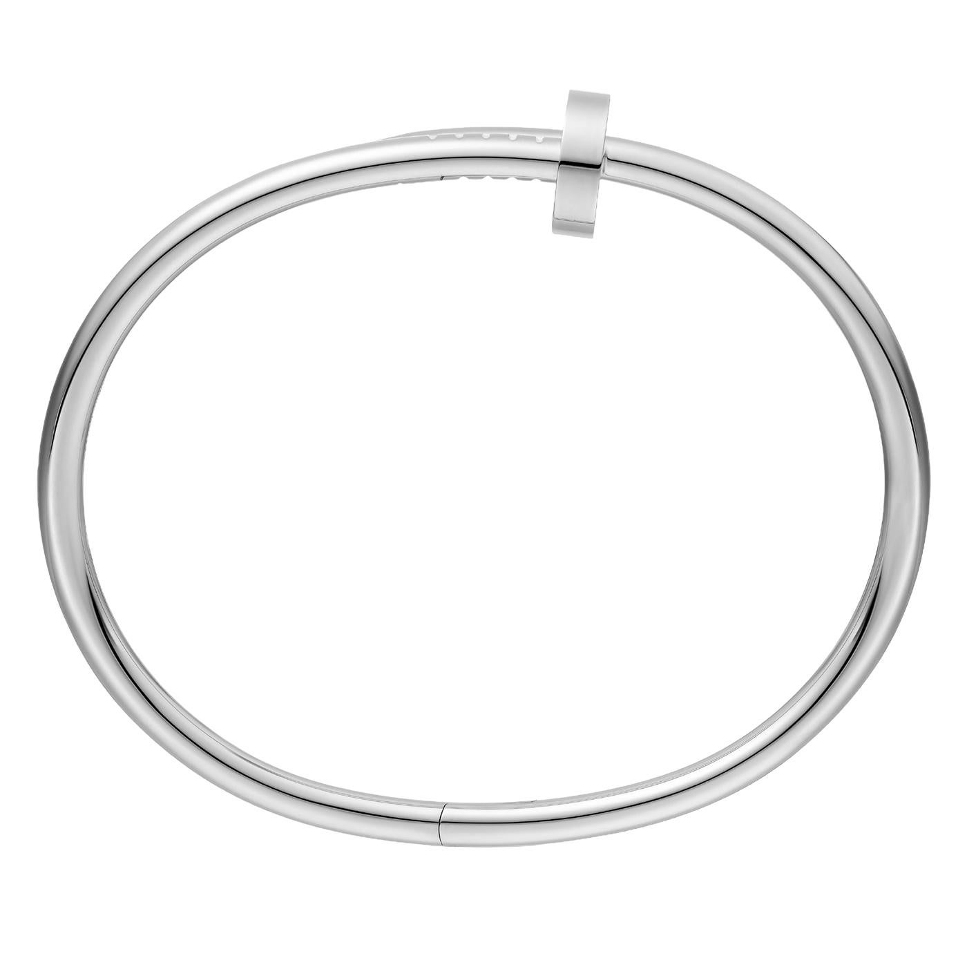 Cartier Juste Un Clou Armband Klassisches Modell Weißgold Größe 16 (Modernistisch) im Angebot