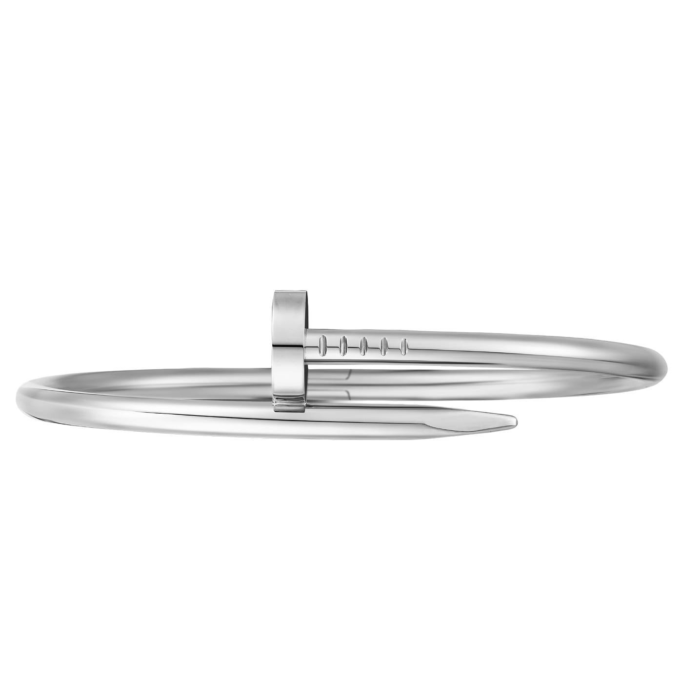 Cartier Juste Un Clou Armband Klassisches Modell Weißgold Größe 16 im Zustand ��„Neu“ im Angebot in Aventura, FL