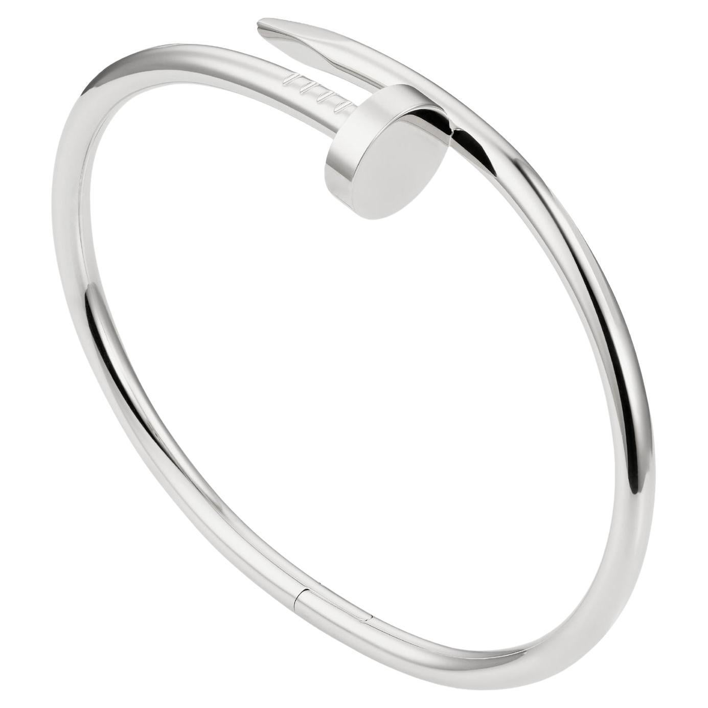 Cartier Juste Un Clou Armband Klassisches Modell Weißgold Größe 16 im Angebot