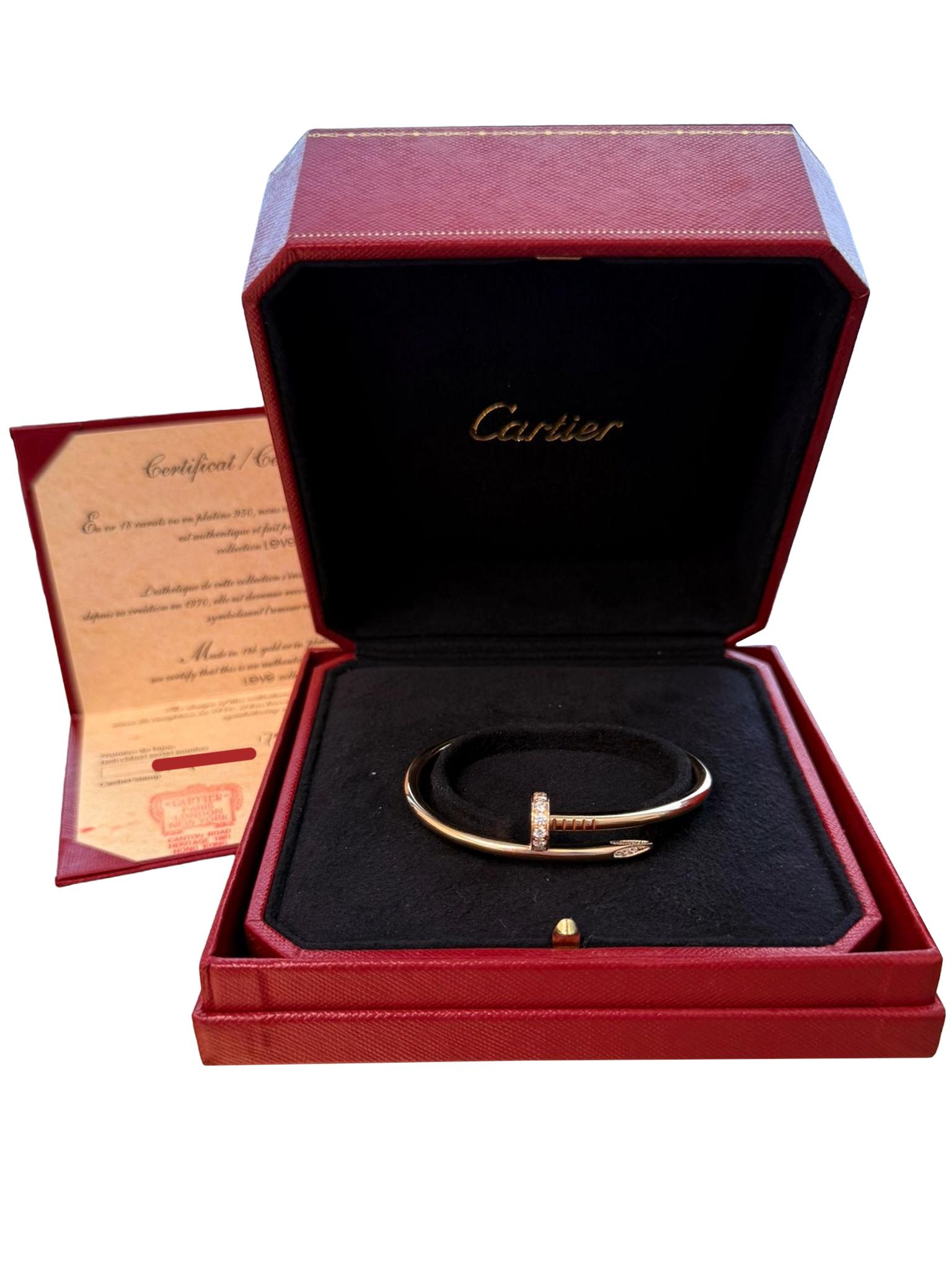 Bracelet Juste Un Clou de Cartier Modèle Noilliante avec 32 diamants taillés en brillant Neuf - En vente à Aventura, FL