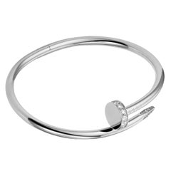 Cartier Juste un Clou Bracelet Classic Model with 32 Diamonds In 18K White Gold