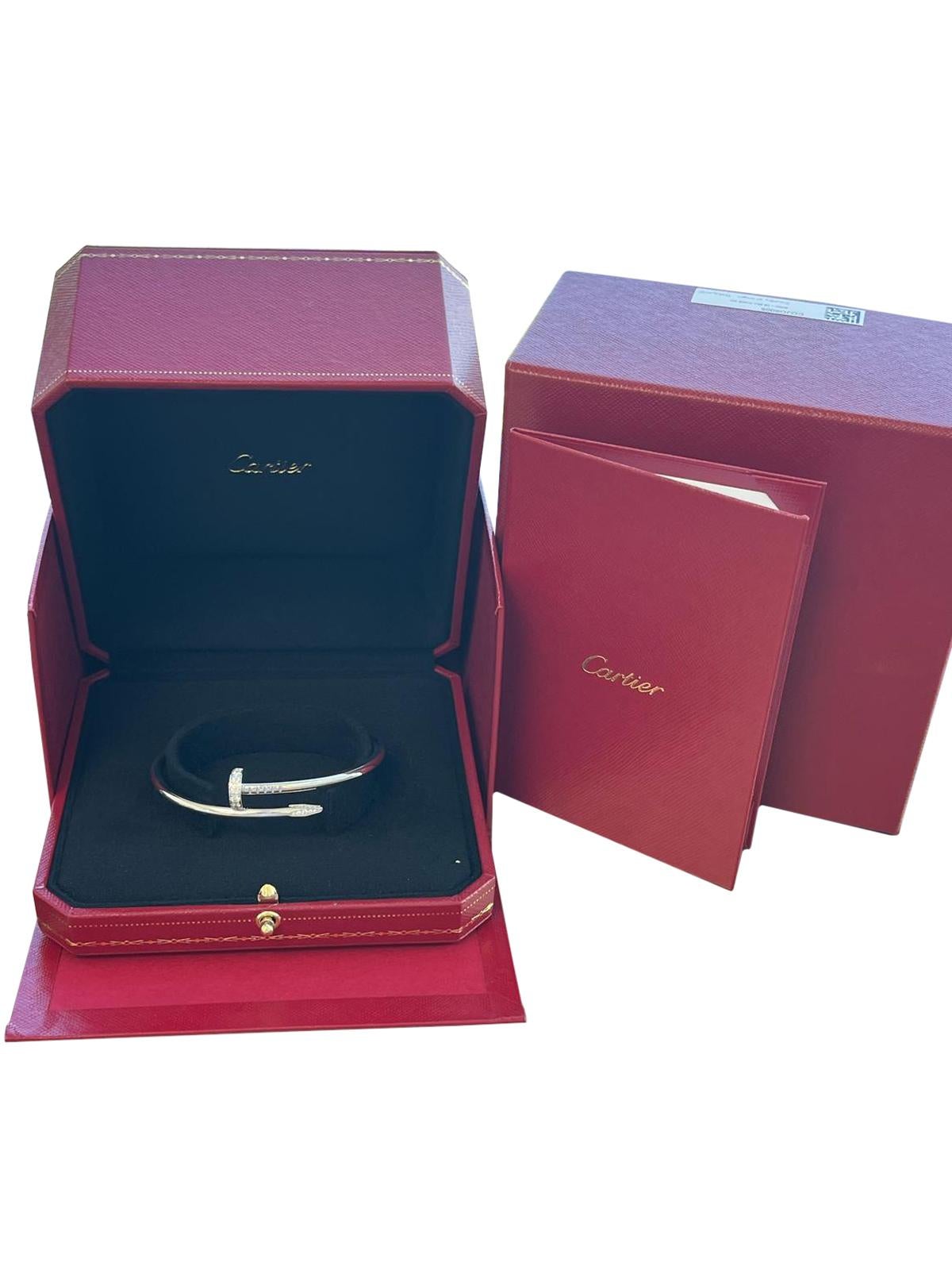 Donna Cartier Juste un Clou Bracciale Classico con 32 diamanti in oro bianco 18 carati in vendita