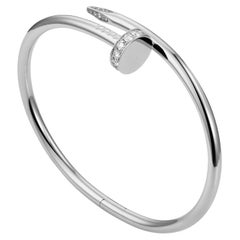 Cartier Juste un Clou Bracelet Classic Model with 32 Diamonds In 18K White Gold