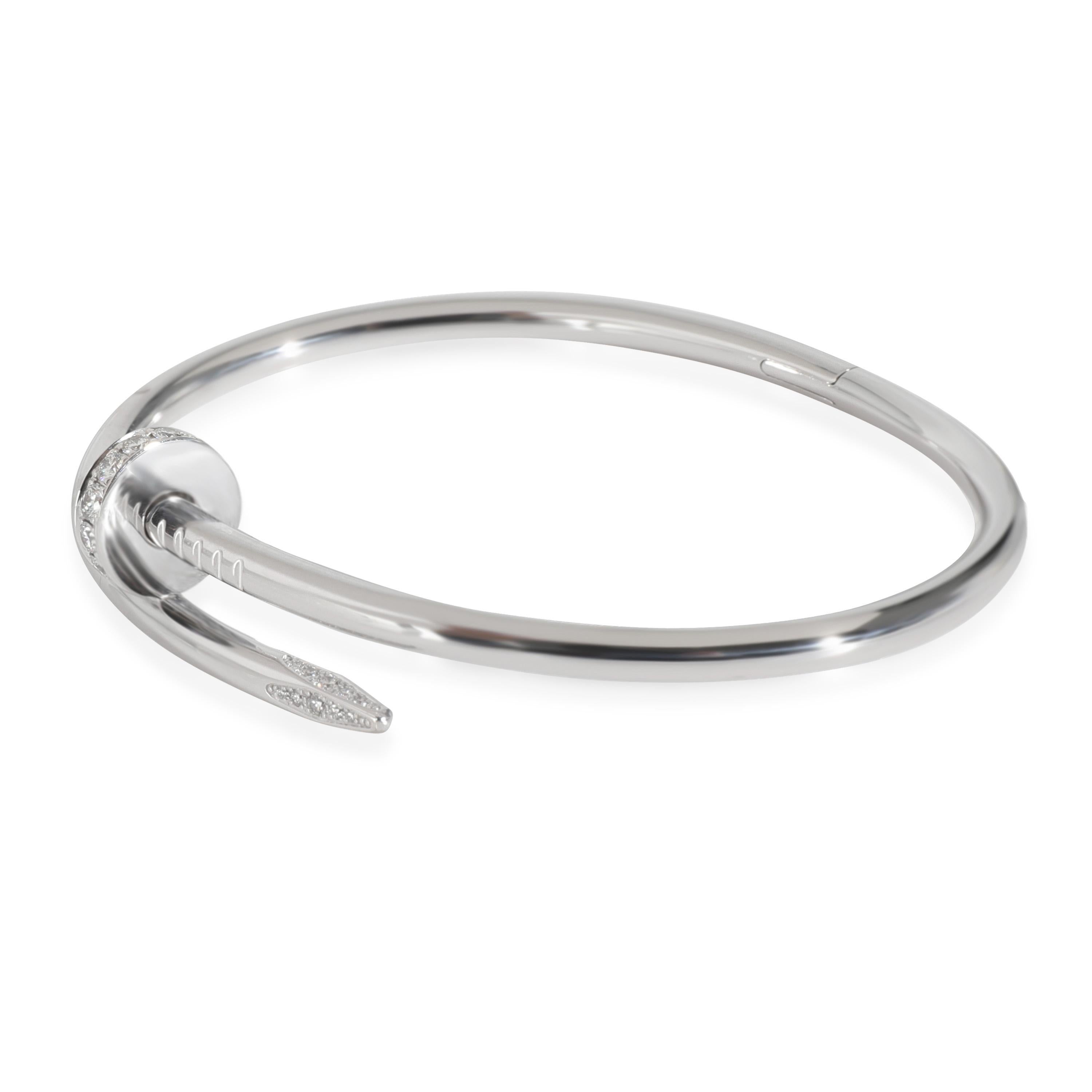 Pulsera Cartier Juste Un Clou, Diamantes (Oro Blanco) en Excelente estado para la venta en New York, NY