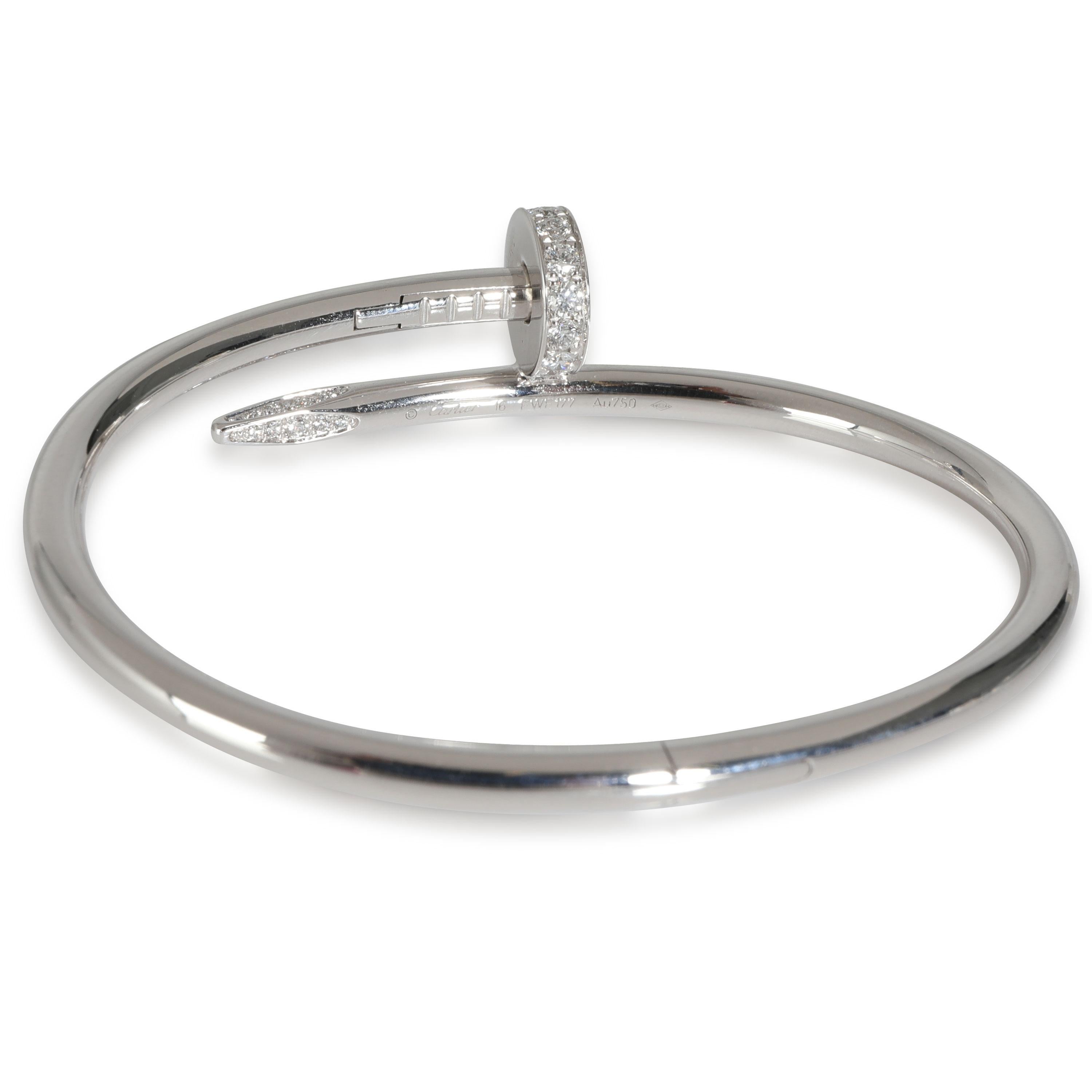 da uomo o donna Bracciale Cartier Juste Un Clou, diamanti (oro bianco) in vendita