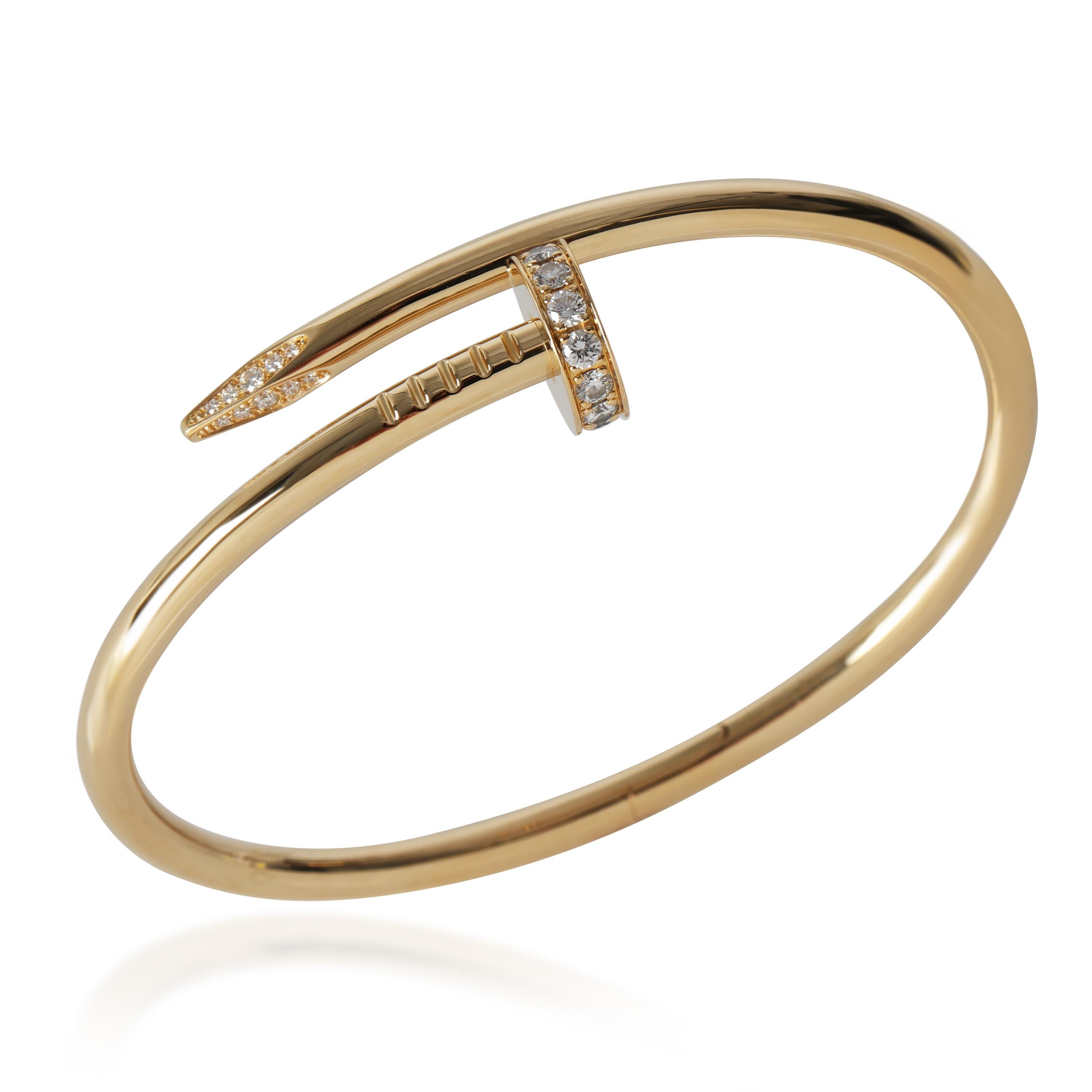 Bracelet Juste Un Clou de Cartier, diamants (or jaune) Bon état - En vente à New York, NY