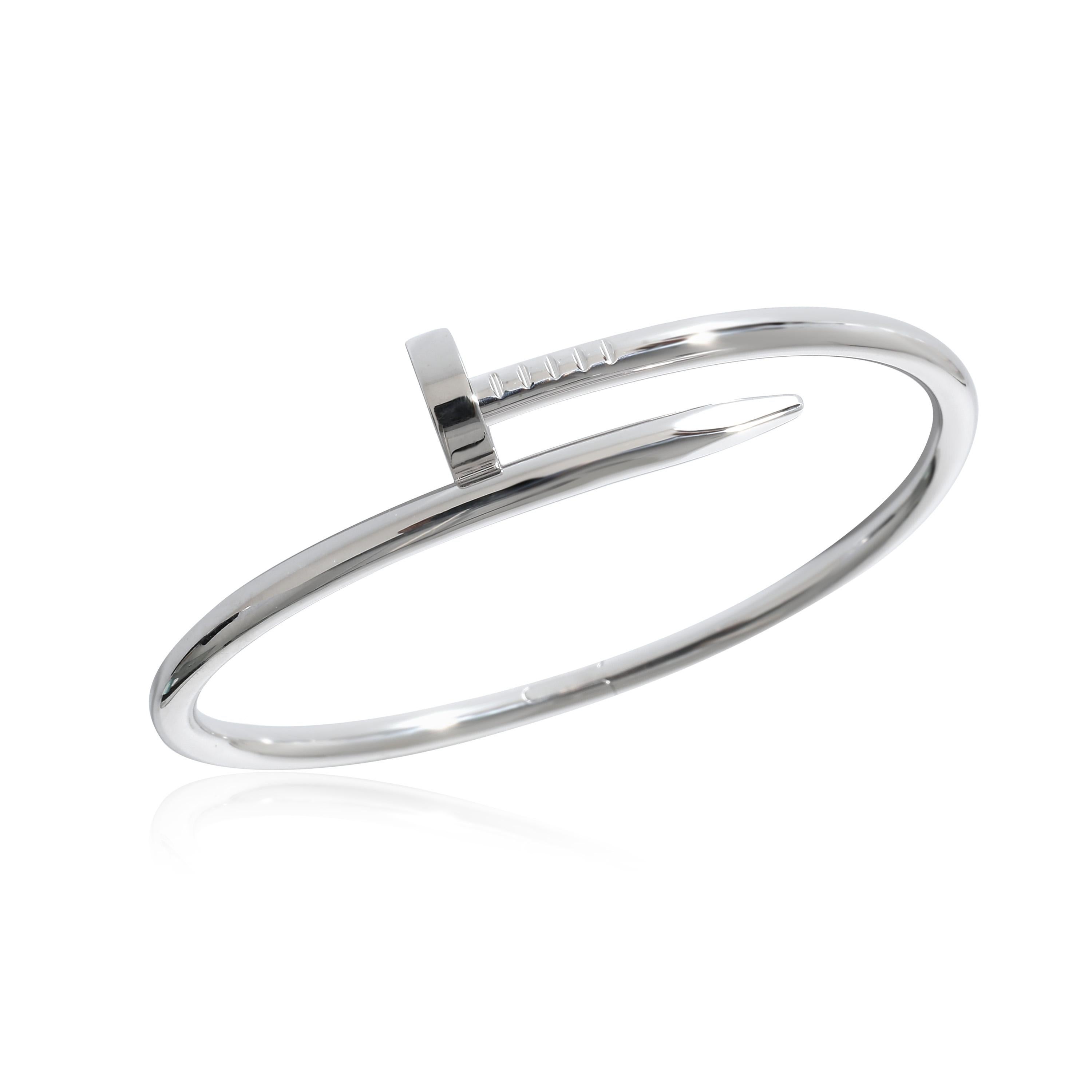 Cartier Juste Un Clou Bracelet in 18 KT White Gold In Excellent Condition In New York, NY