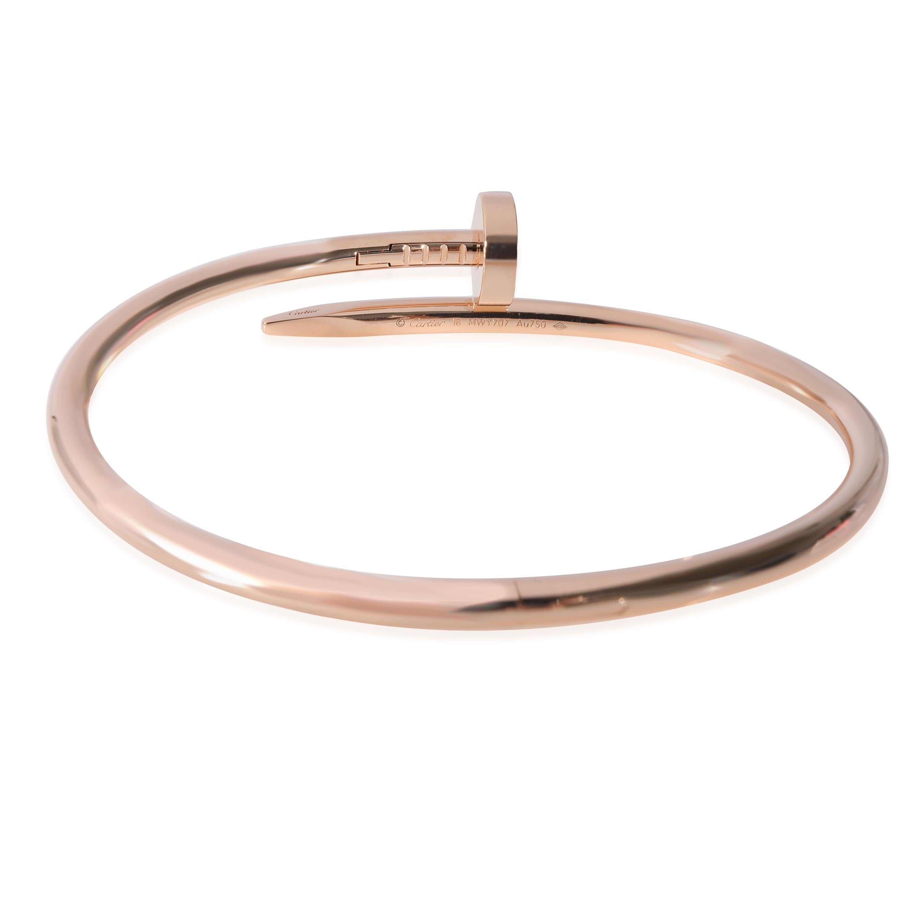 Cartier Juste Un Clou Bracelet in 18k Rose Gold

PRIMARY DETAILS
SKU: 125465
Listing Title: Cartier Juste Un Clou Bracelet in 18k Rose Gold
Condition Description: Retails for 7500 USD. In excellent condition and recently polished. 18 inches in