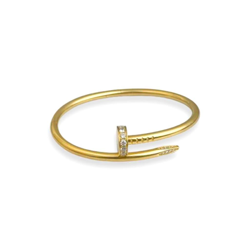 Cartier Juste Un Clou Armband aus 18 Karat Gelbgold mit Diamanten (Moderne)