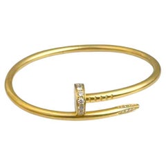 Cartier Juste Un Clou Diamond Earrings in 18K Yellow Gold at 1stDibs ...