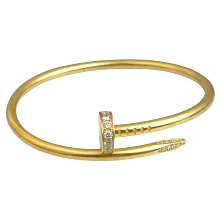 Cartier Juste Un Clou Armband aus 18 Karat Gelbgold mit Diamanten im Angebot bei 1stDibs