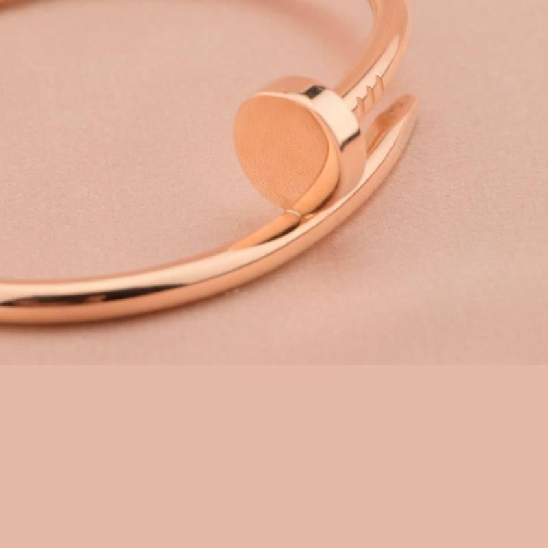 Cartier Juste Un Clou Bracelet Rose Gold In Excellent Condition In Banbury, GB