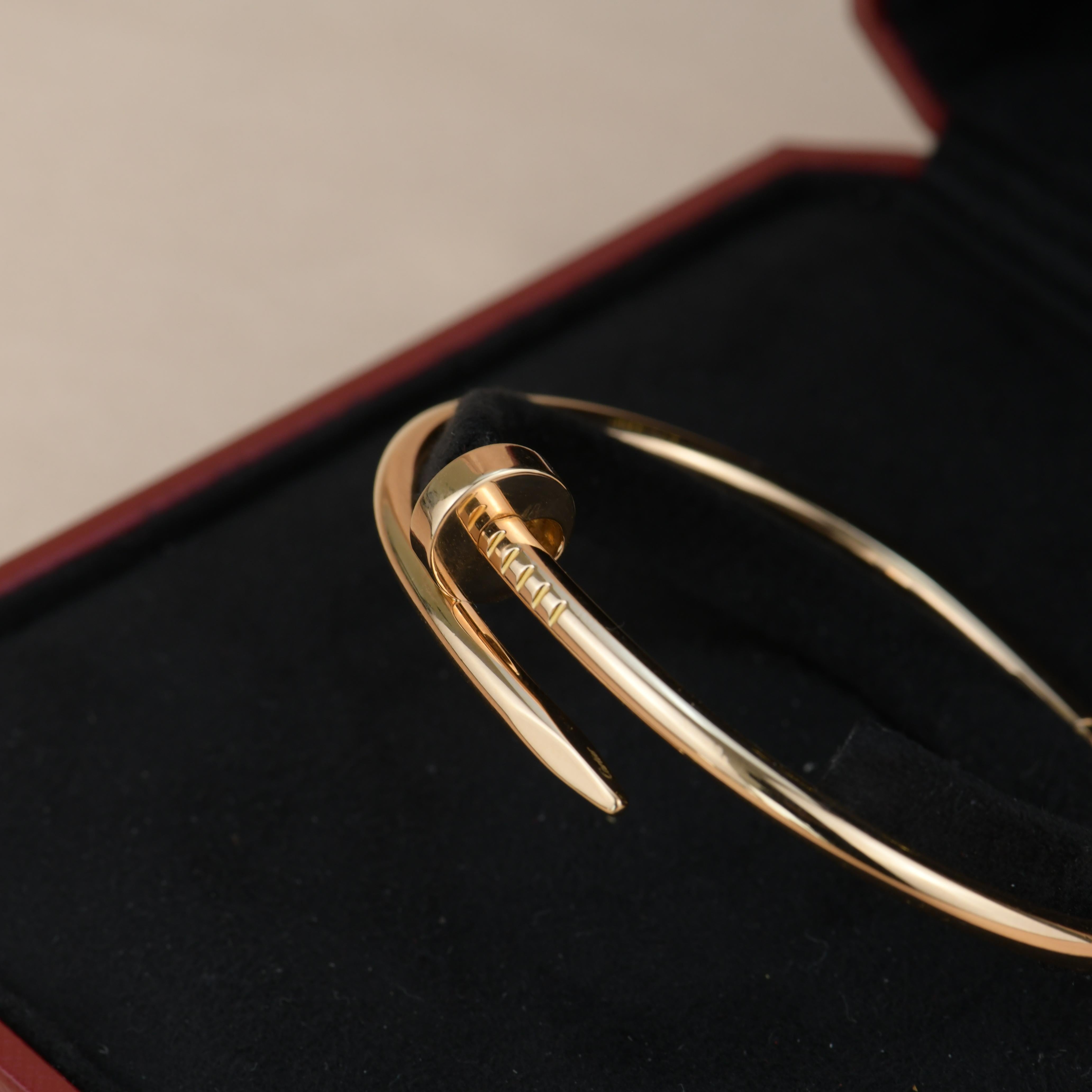 Cartier JUSTE UN CLOU Bracelet Rose Gold Size 18 2