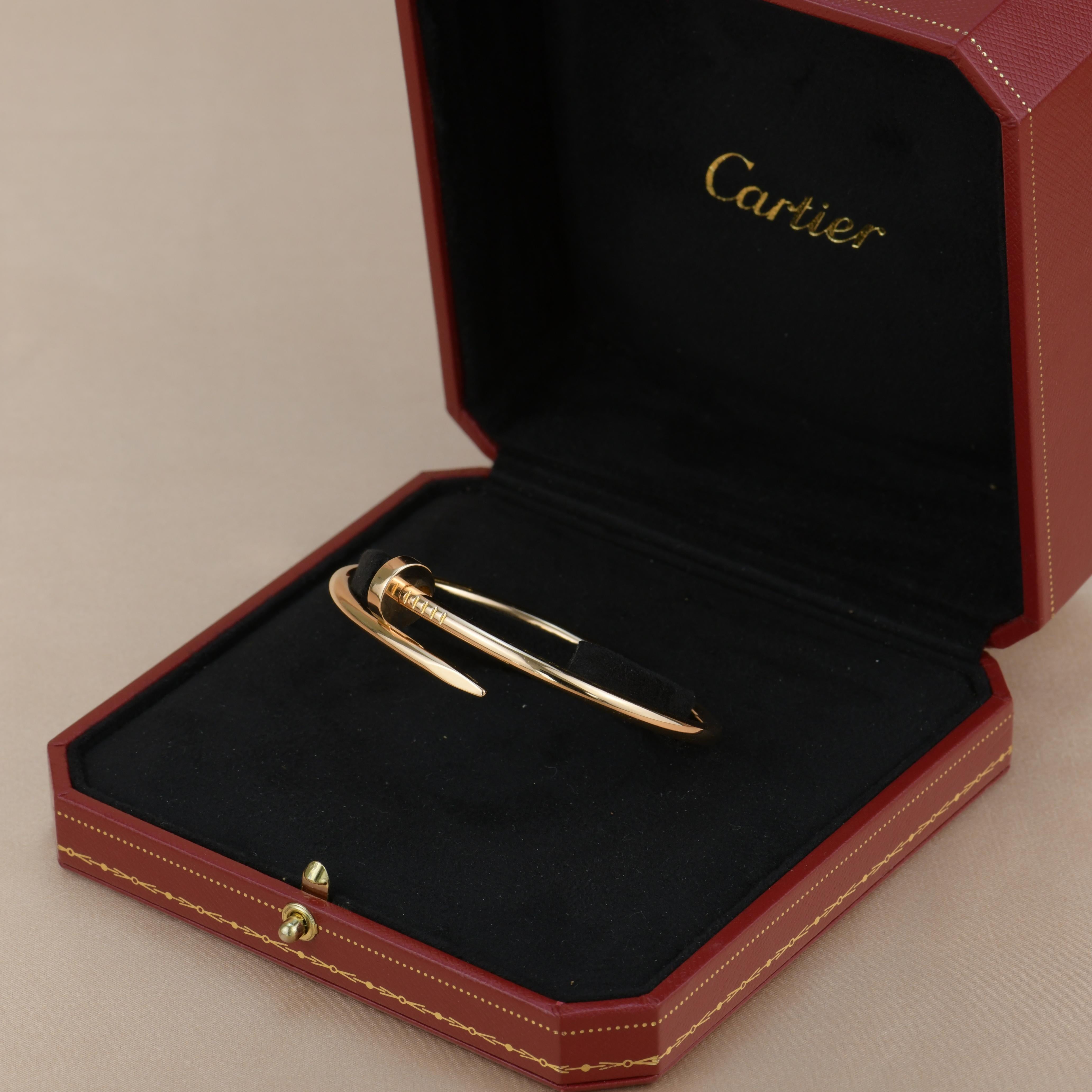 Cartier JUSTE UN CLOU Bracelet Rose Gold Size 18 4