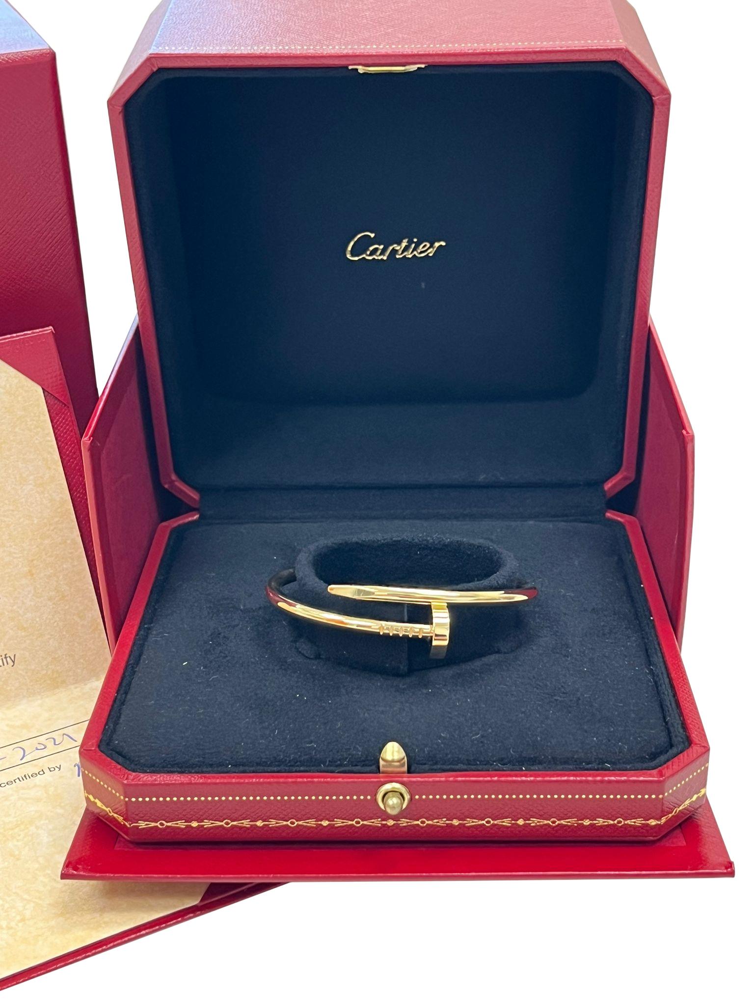 Cartier Juste un Clou Bracelet Size 15 Classic 18K Yellow Gold For Sale 5
