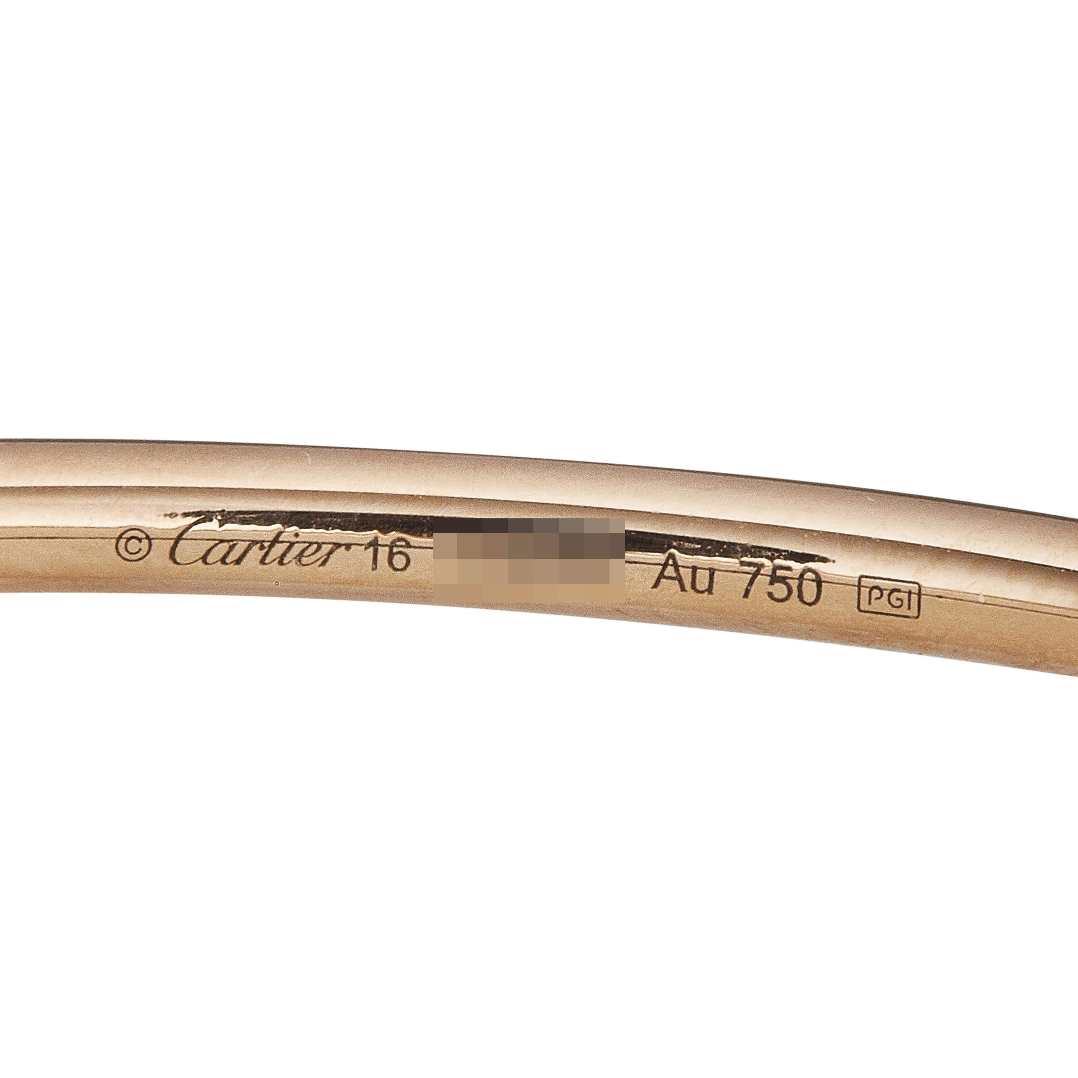 Cartier Juste un Clou Armband kleines Modell 18K Rose Gold Diamant Größe 16 (Zeitgenössisch) im Angebot