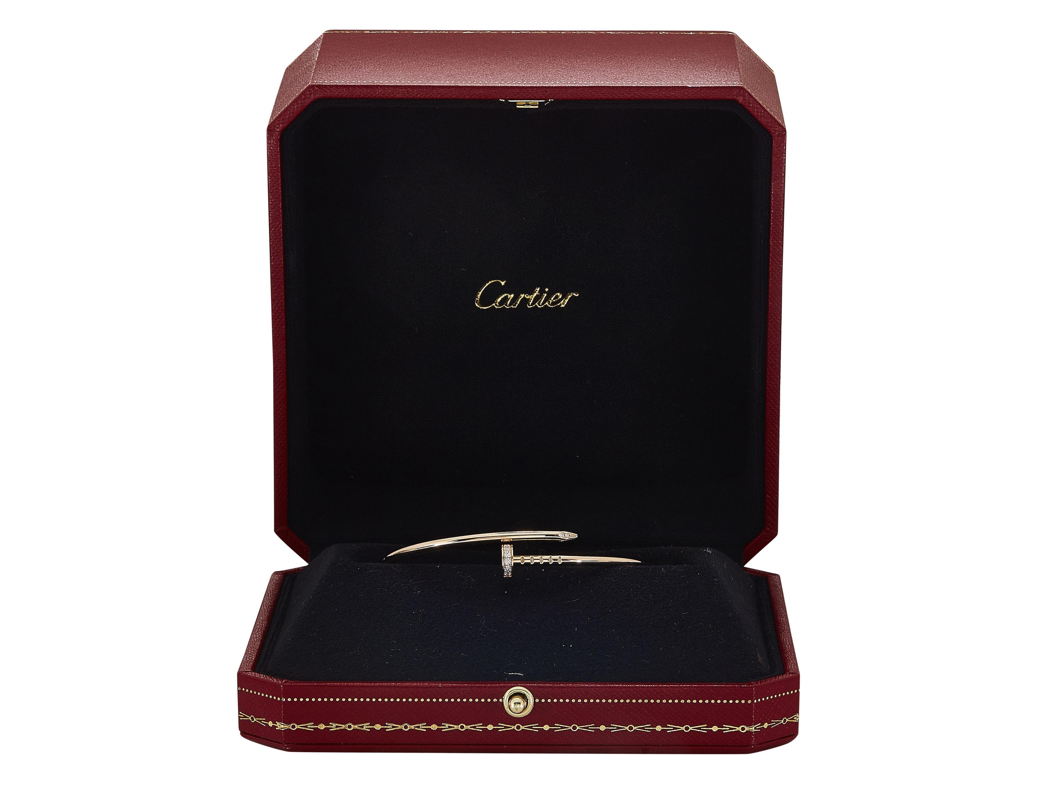 Cartier Juste un Clou Armband kleines Modell 18K Rose Gold Diamant Größe 16 (Rundschliff) im Angebot