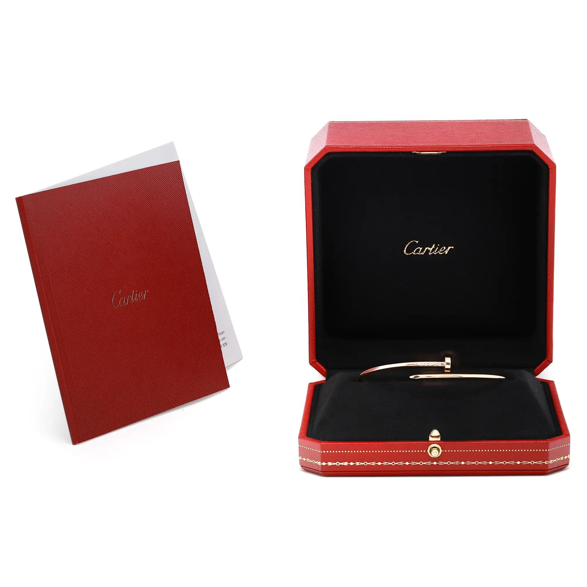 Cartier Juste Un Clou Bracelet petit modèle en or rose 18 carats, taille 19 3
