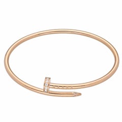 Cartier Juste un Clou Bracelet Small Model Diamonds 0.18ct 18K Pink Gold 15cm