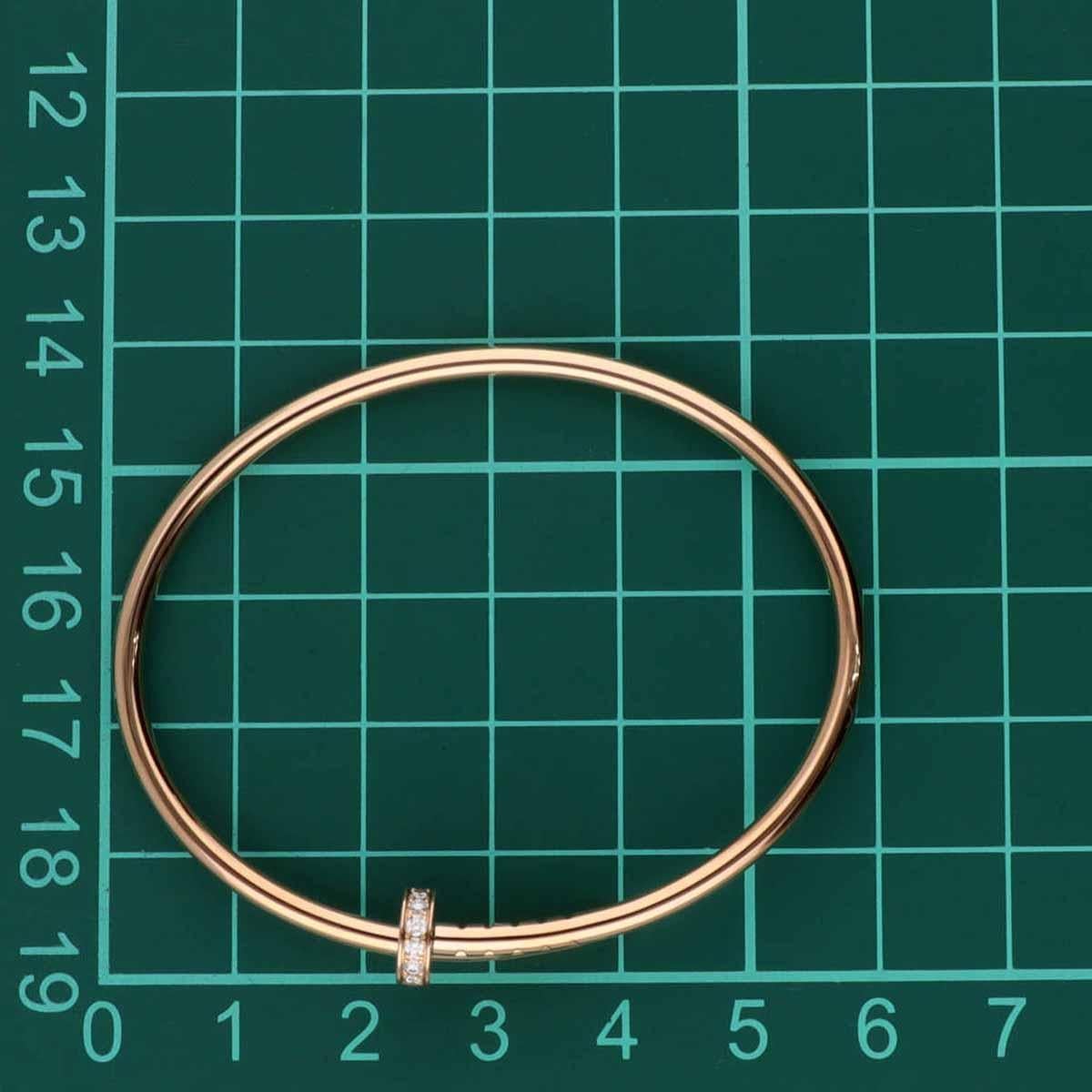 Women's Cartier Juste un Clou Bracelet Small Model Diamonds 0.18ct 18K Pink Gold 15cm