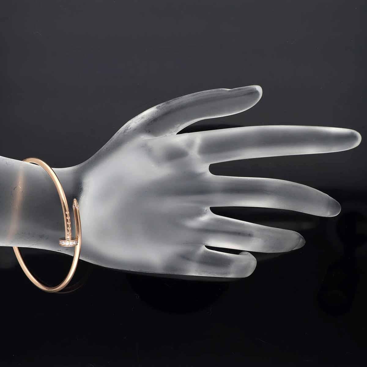 Cartier Juste un Clou Bracelet Small Model Diamonds 0.18ct 18K Pink Gold 15cm 1