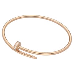 Cartier Juste un Clou Bracelet Small Model Diamonds 0.18ct 18K Pink Gold 15cm