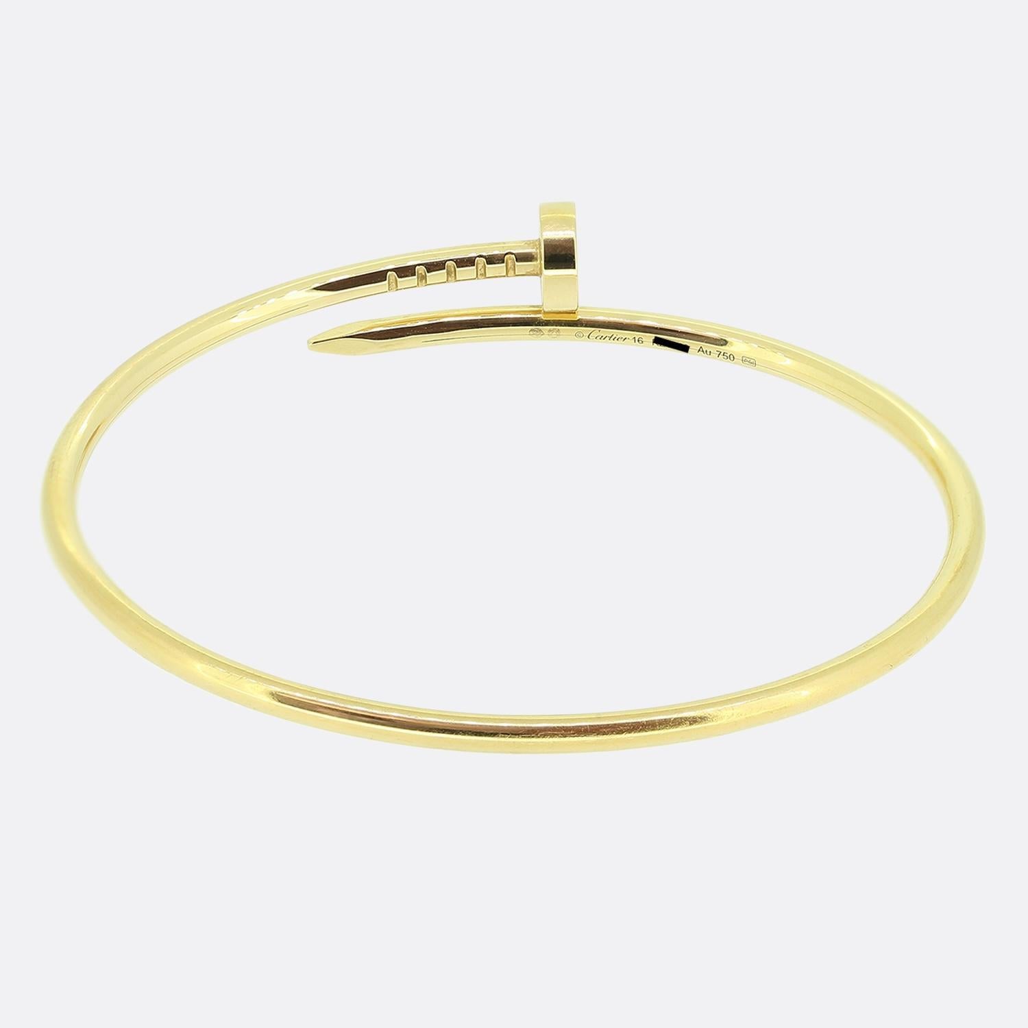 Cartier Juste un Clou Armband Kleines Modell Größe 16 für Damen oder Herren