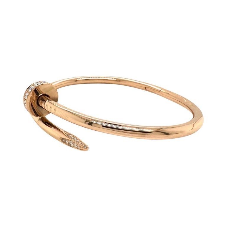 Cartier Juste Un Clou Bracelet with Diamonds in 18k Yellow Gold SIZE 16