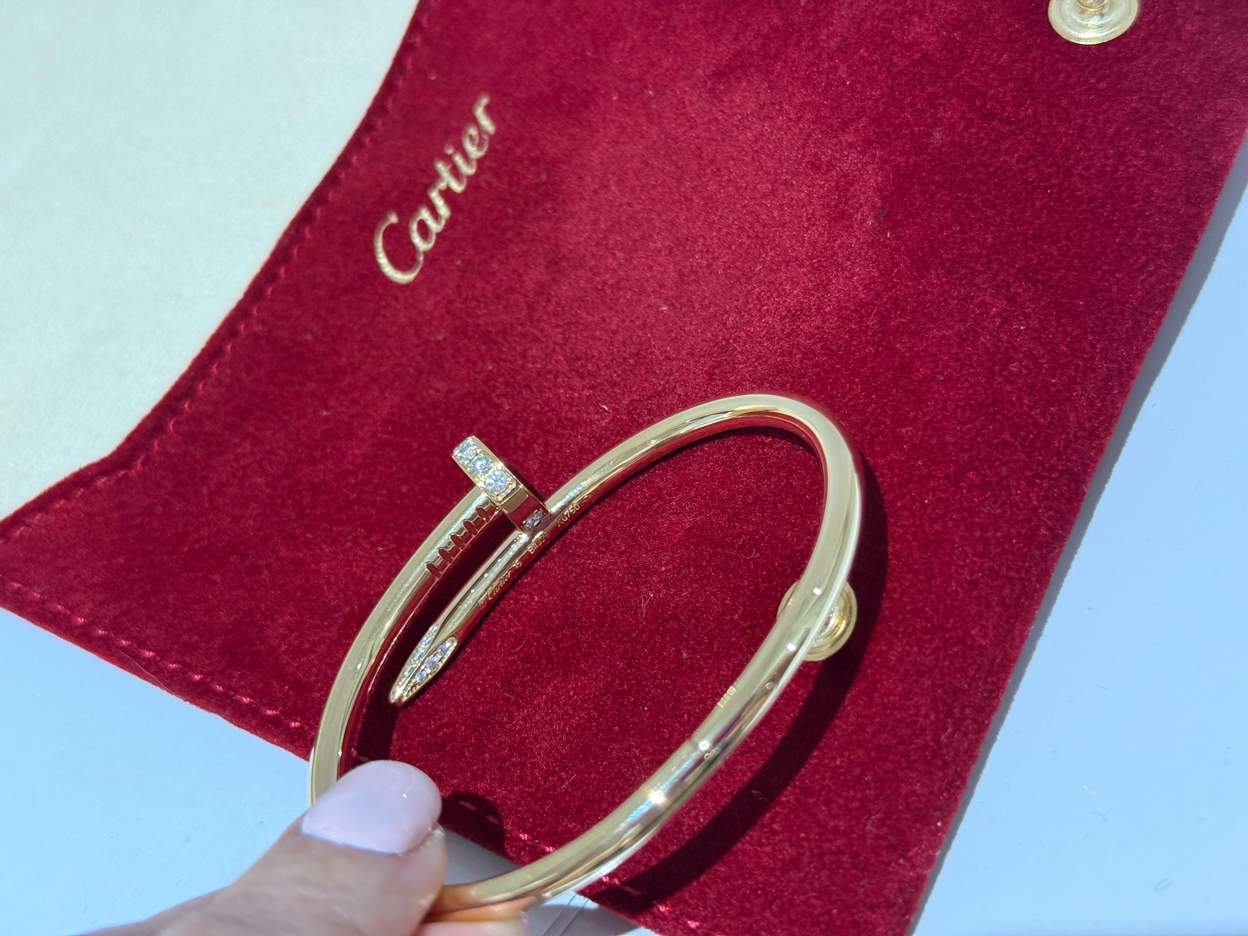 Cartier Juste un Clou bracelet en or jaune avec diamants Excellent état - En vente à London, England