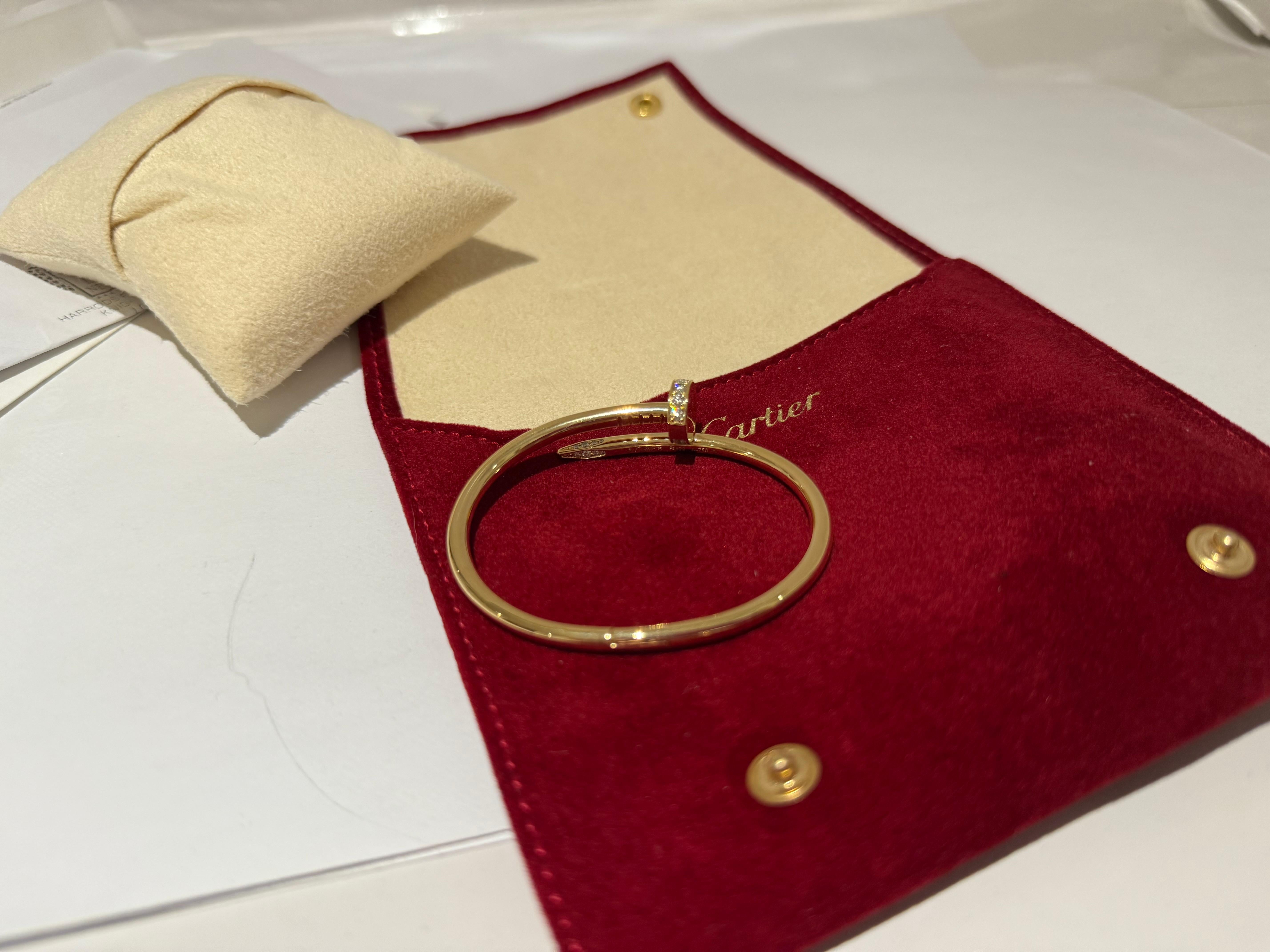 Cartier Juste un Clou bracelet en or jaune avec diamants en vente 1